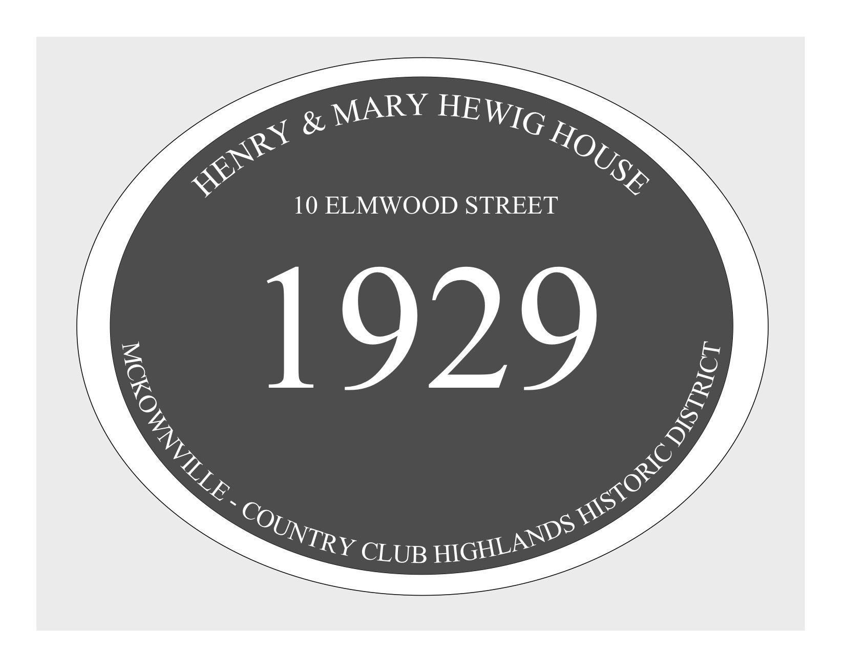 house
plaque draft design McKownville CCH 10 Elmwood St
