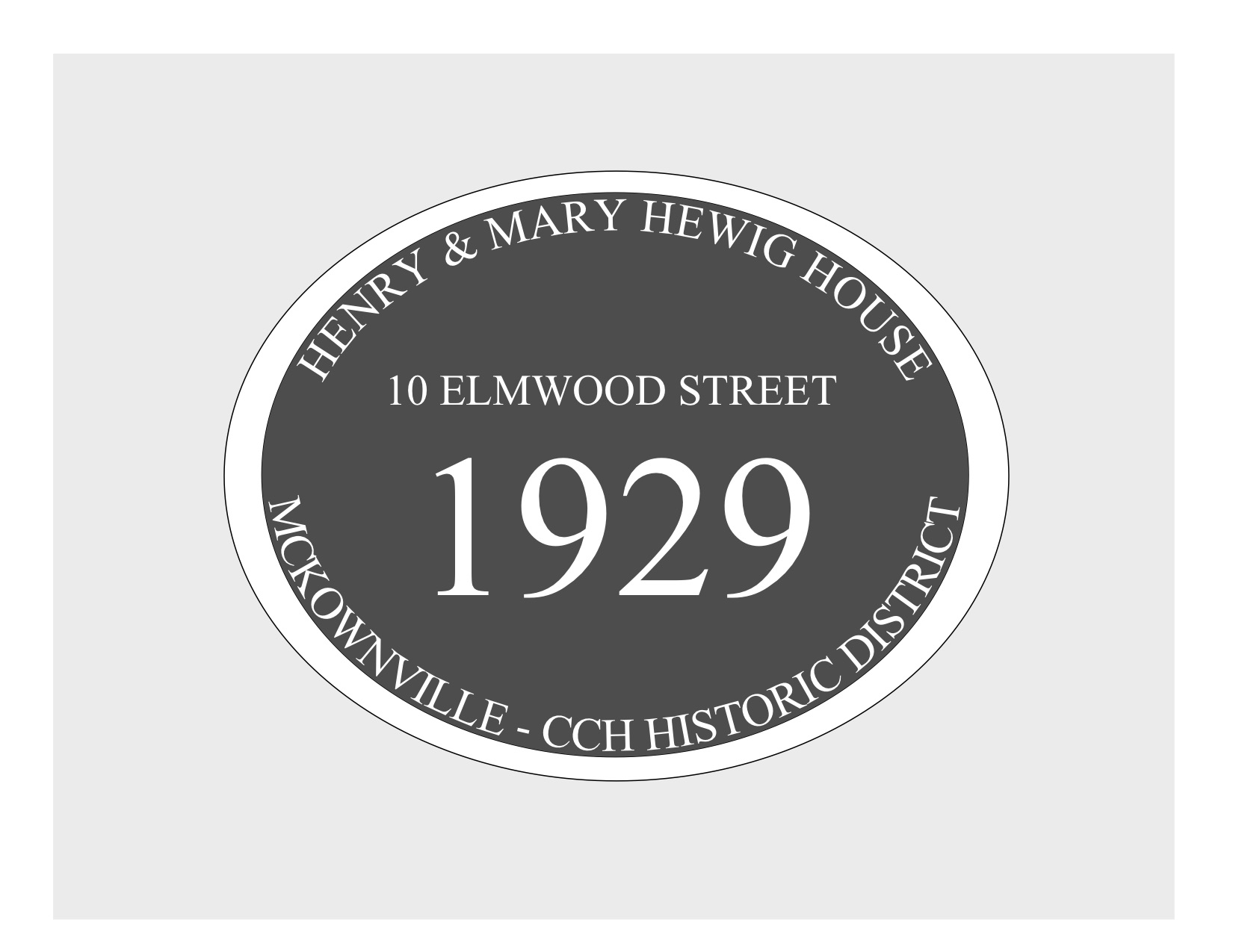 house
plaque draft design McKownville CCH 10 Elmwood St