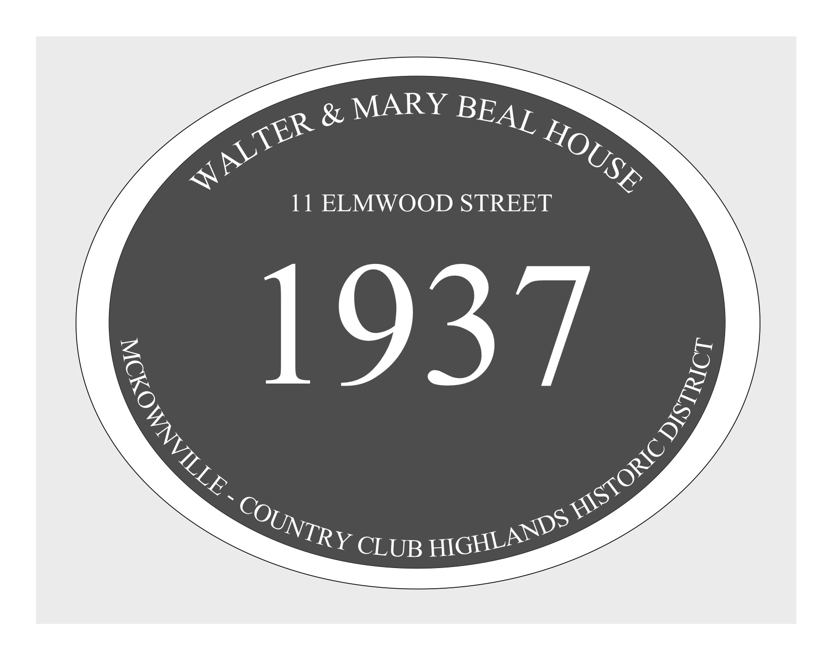 house
plaque draft design McKownville CCH 11 Elmwood St