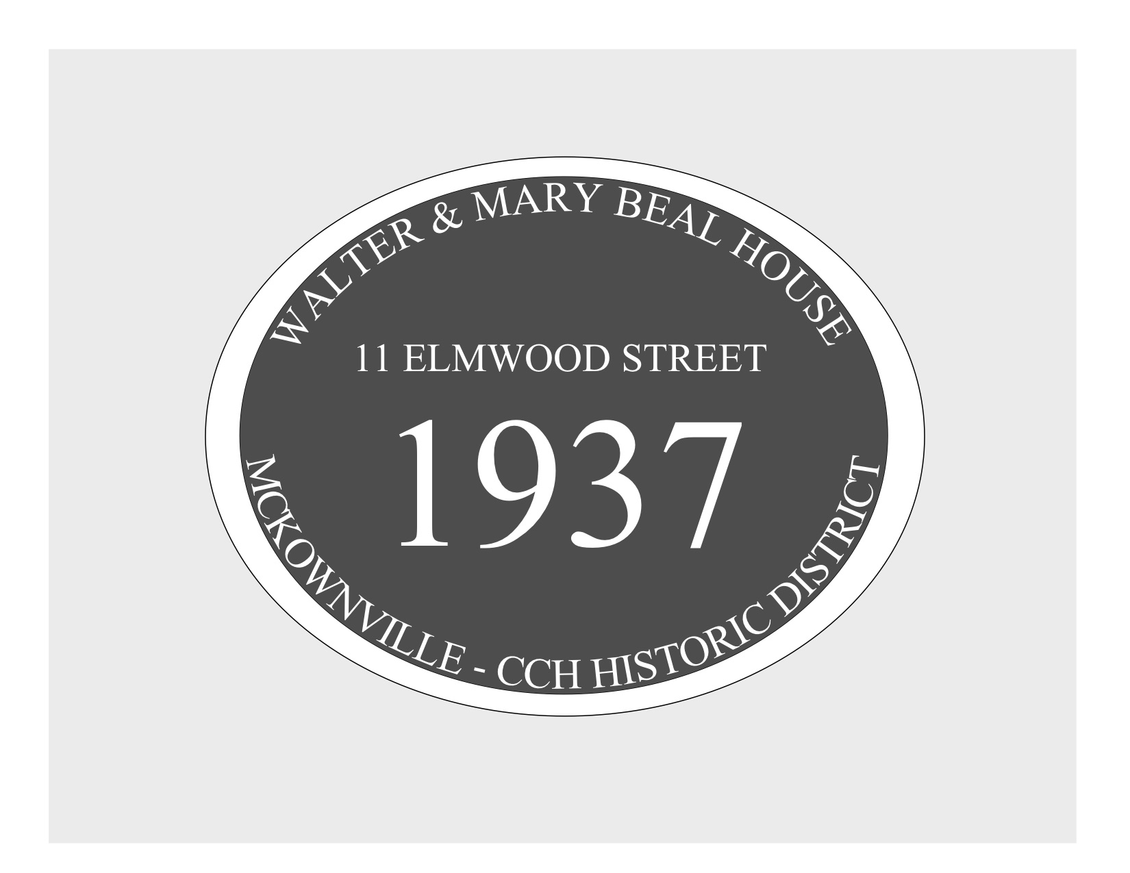 house
plaque draft design McKownville CCH 11 Elmwood St