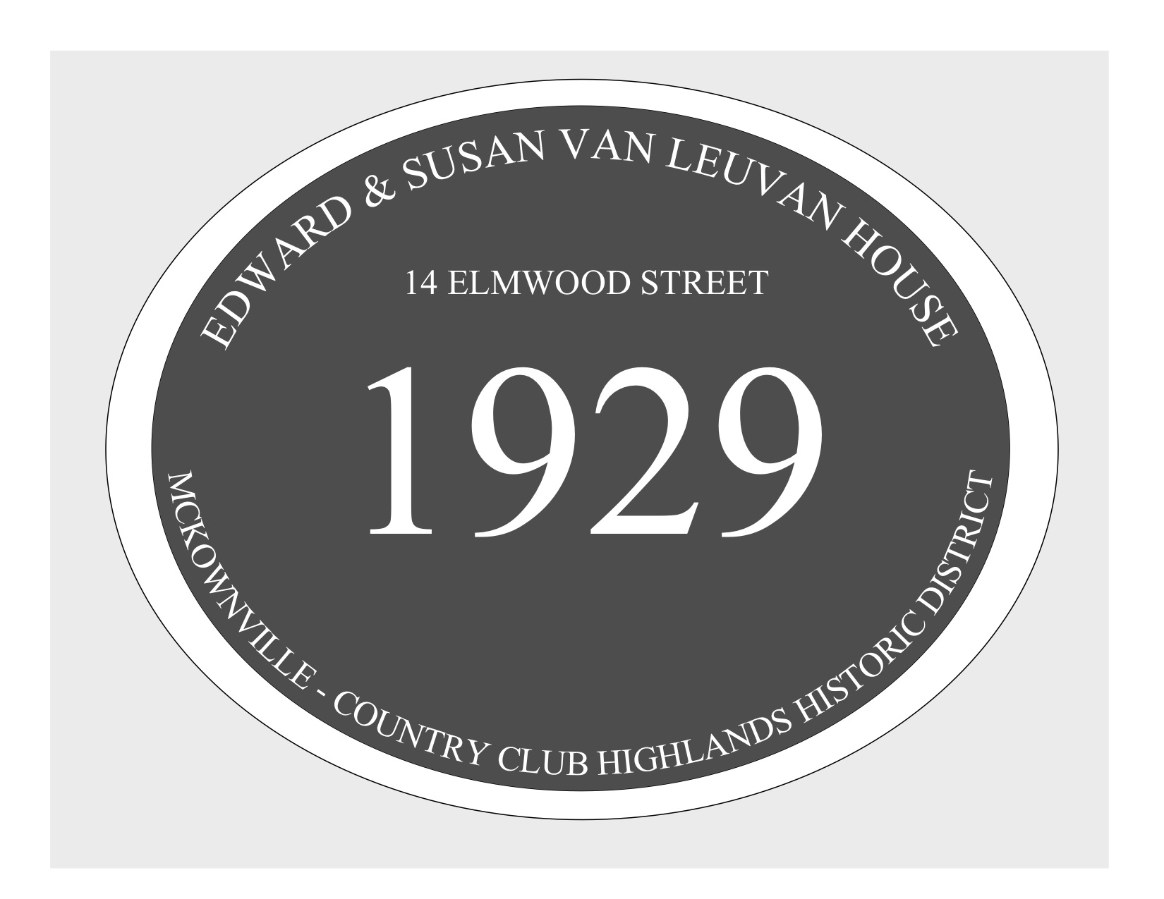 house
plaque draft design McKownville CCH 14 Elmwood St