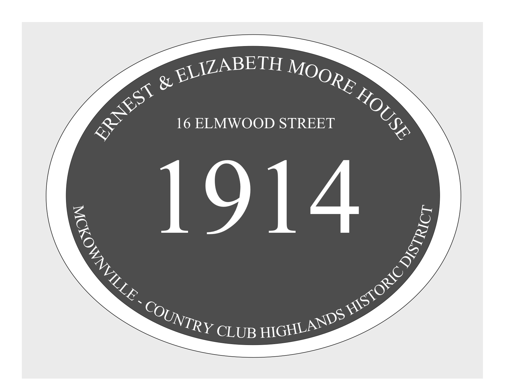 house
plaque draft design McKownville CCH 16 Elmwood St