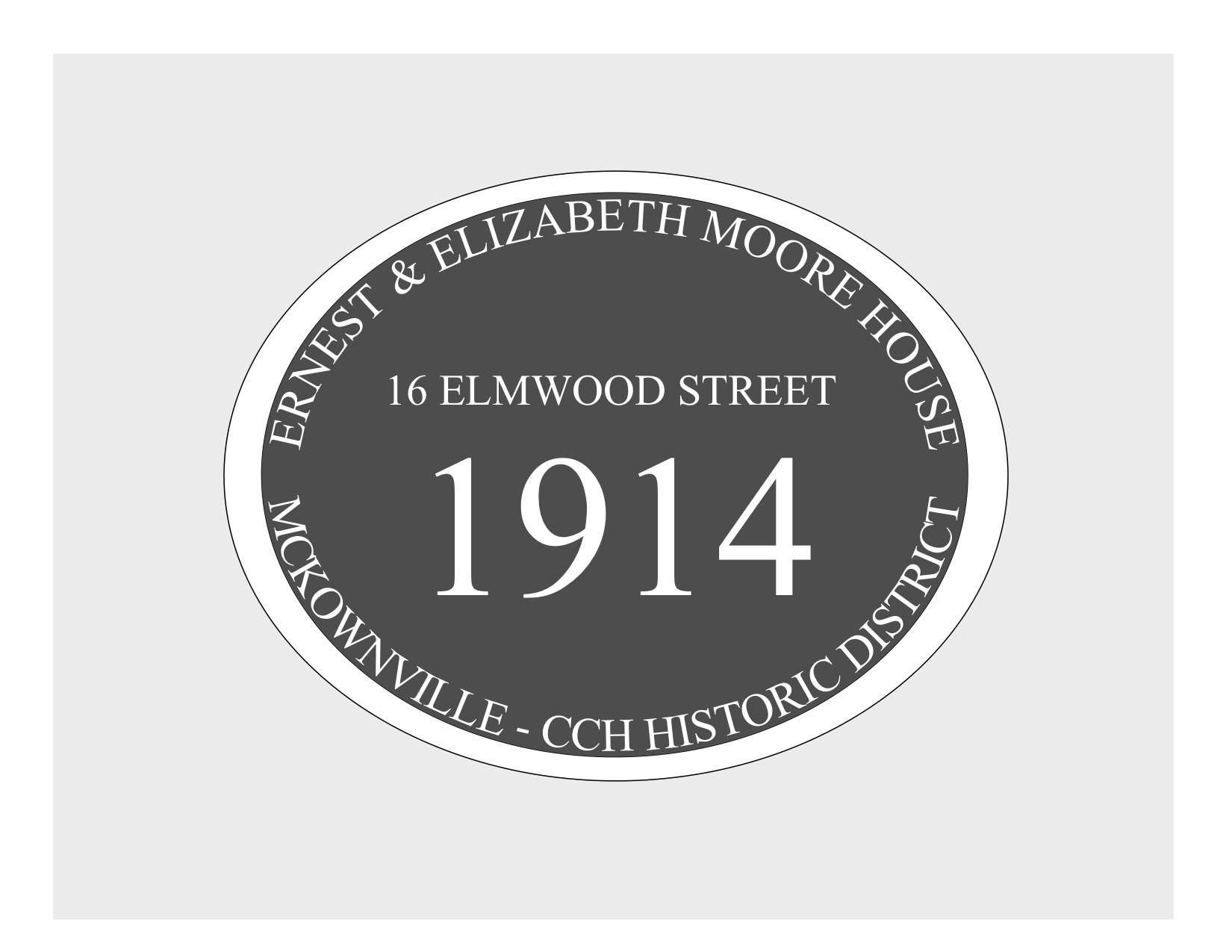 house
plaque draft design McKownville CCH 16 Elmwood St