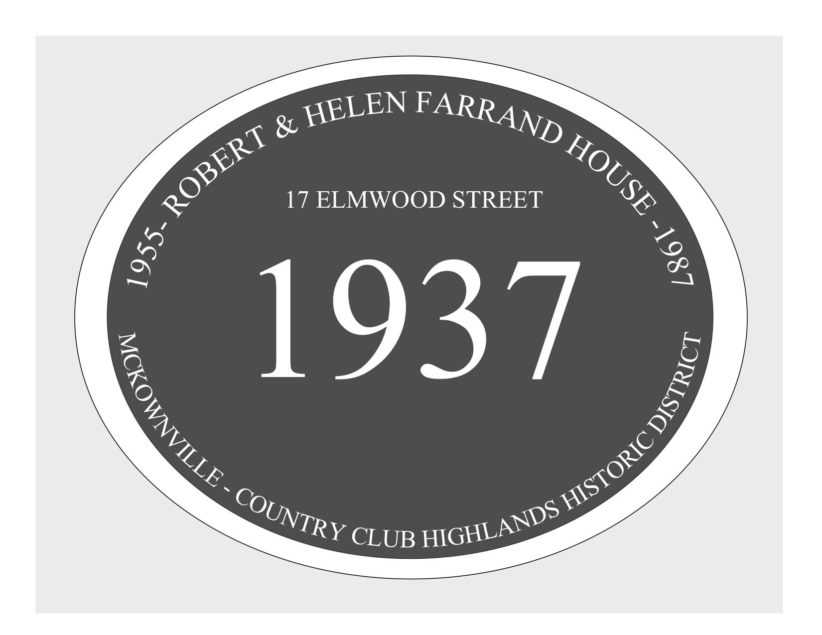 house
plaque draft design McKownville CCH 17 Elmwood St