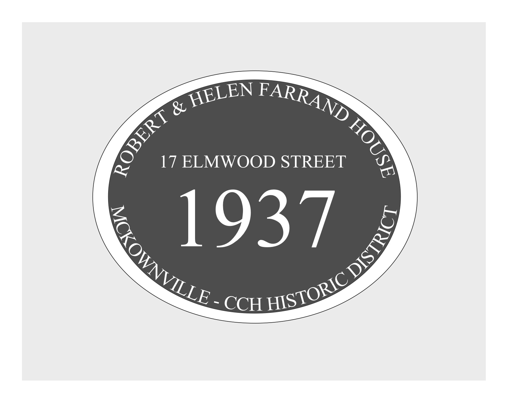 house
plaque draft design McKownville CCH 17 Elmwood St