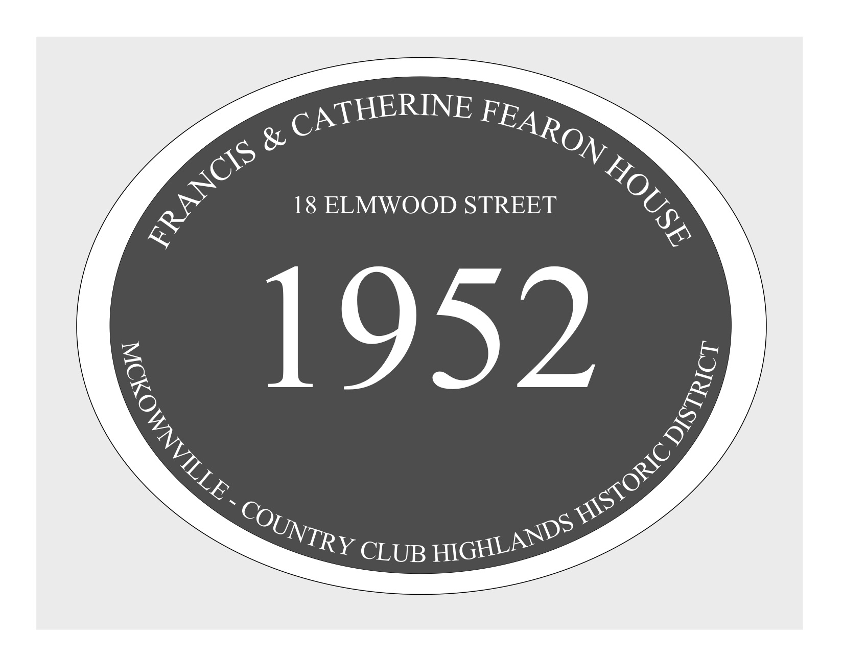house
plaque draft design McKownville CCH 18 Elmwood St