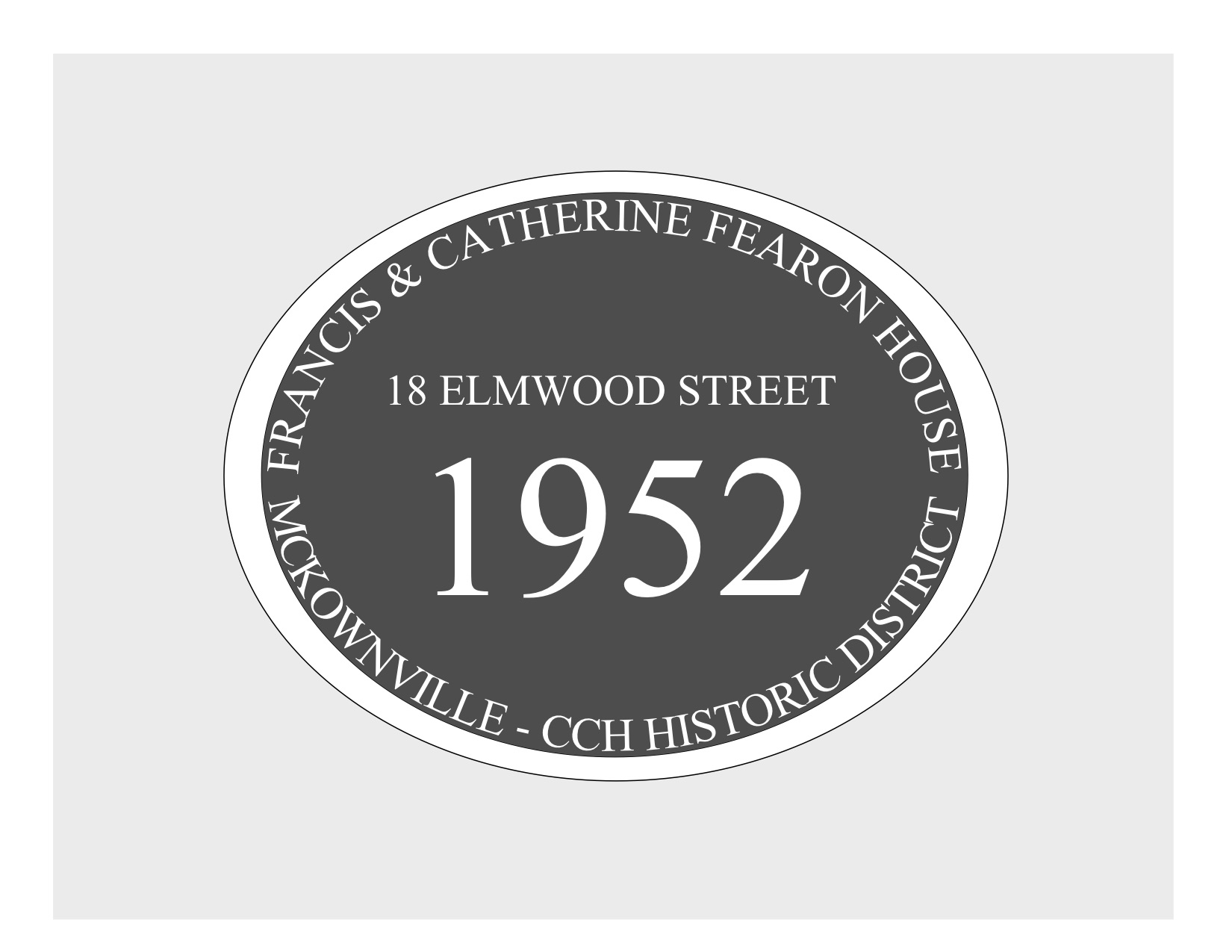 house
plaque draft design McKownville CCH 18 Elmwood St