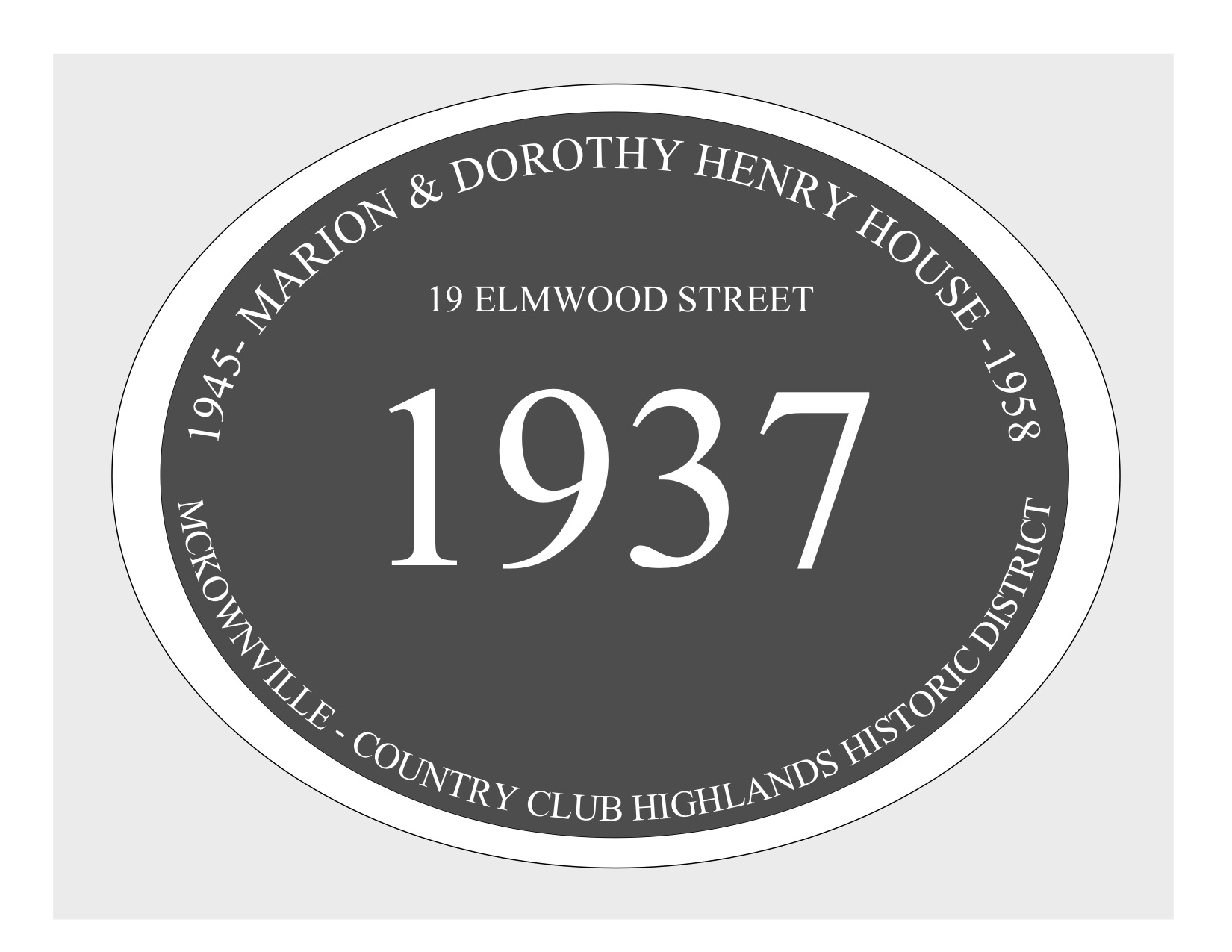 house
plaque draft design McKownville CCH 19 Elmwood St