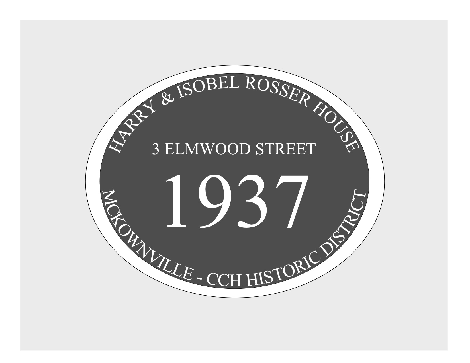 house
plaque draft design McKownville CCH 3 Elmwood St