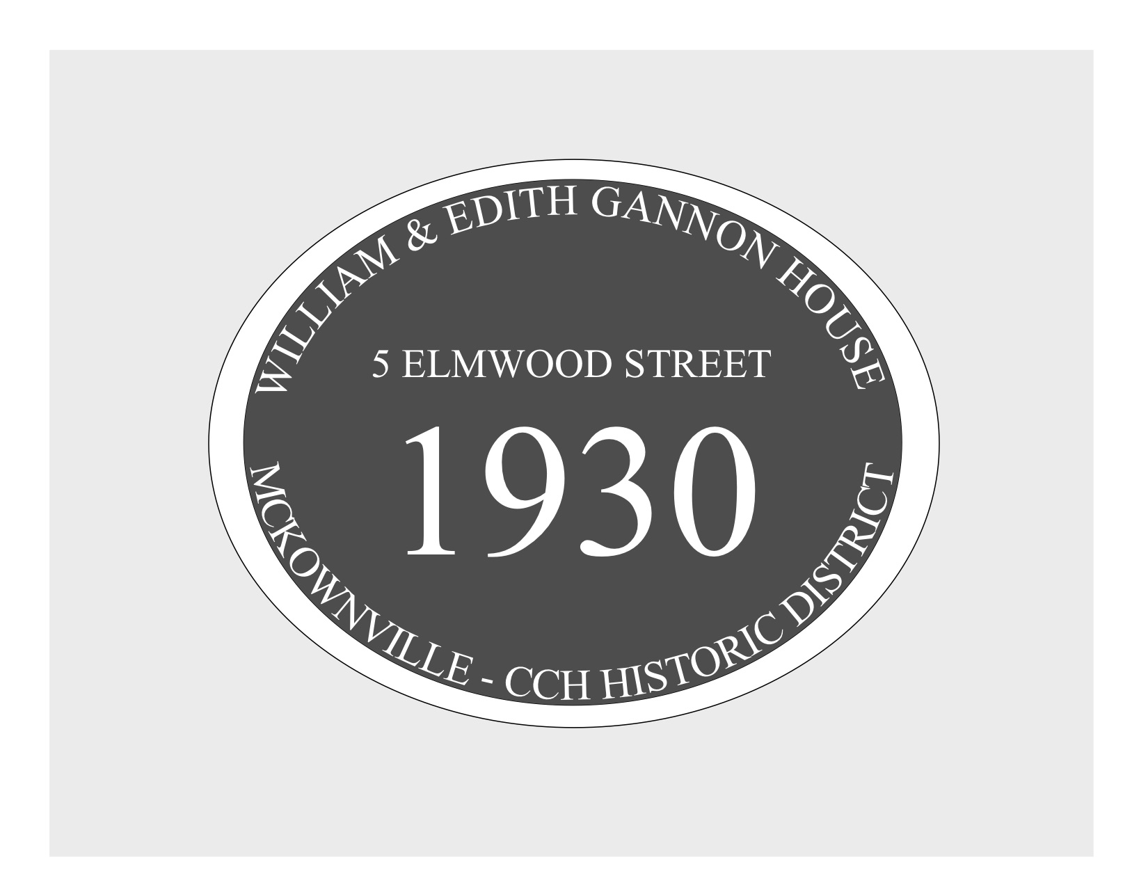 house
plaque draft design McKownville CCH 5 Elmwood St