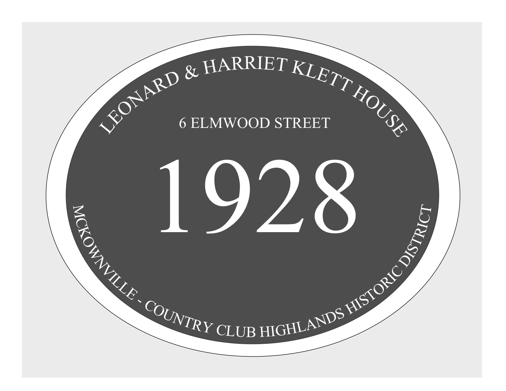 house plaque
draft design McKownville CCH 6 Elmwood St