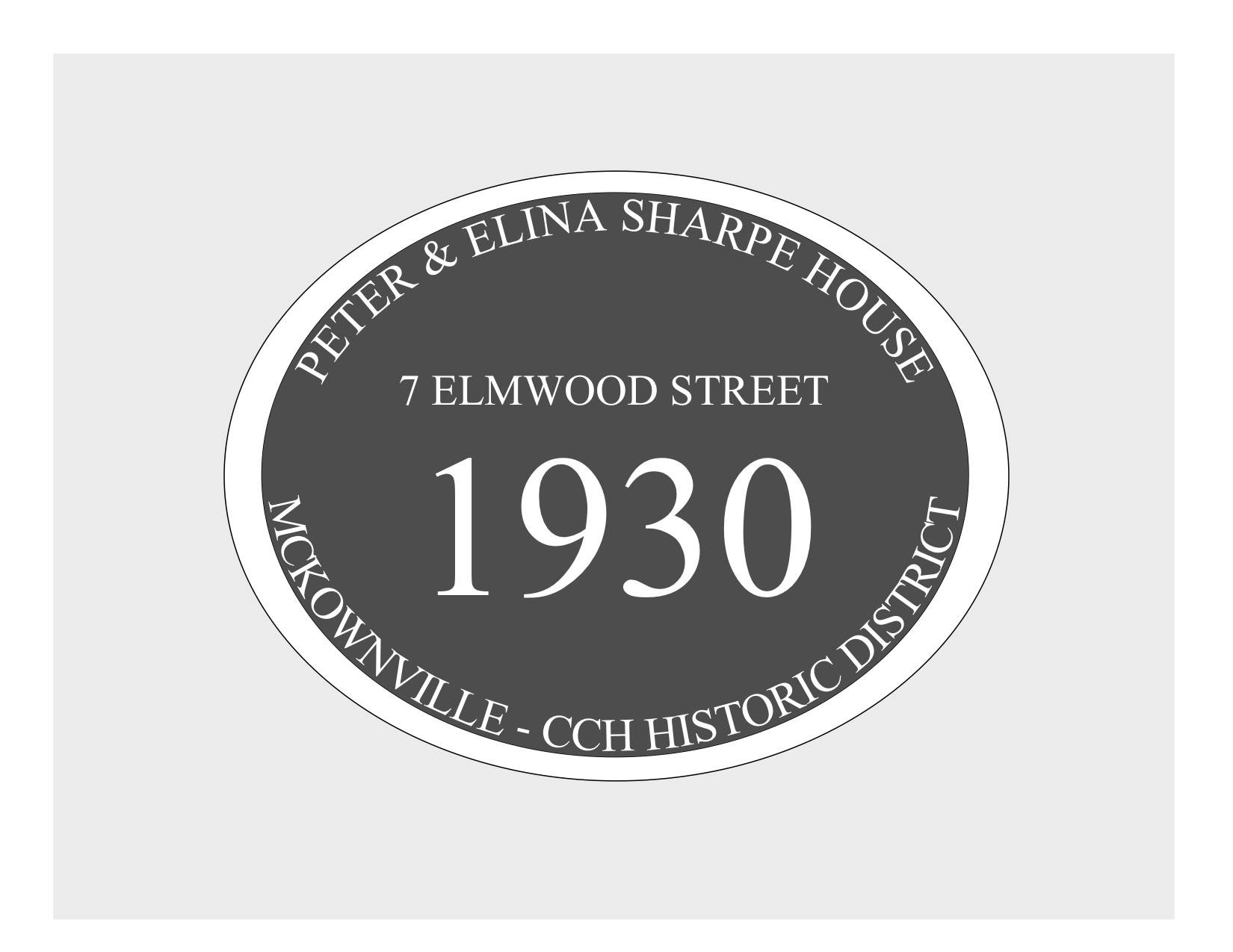 house
plaque draft design McKownville CCH 7 Elmwood St