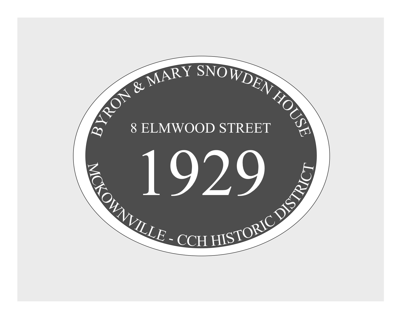 house
plaque draft design McKownville CCH 8 Elmwood St
