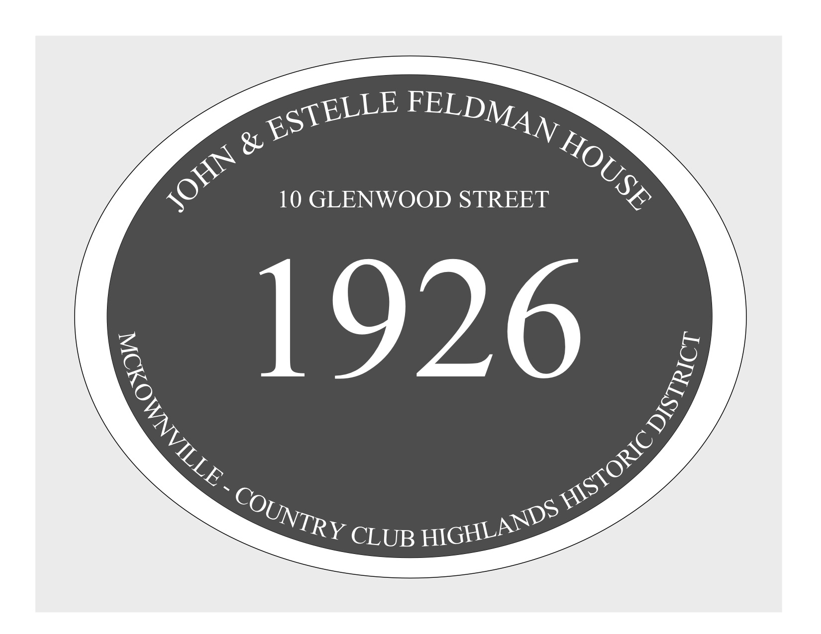 house
plaque draft design McKownville CCH 10 Glenwood St
