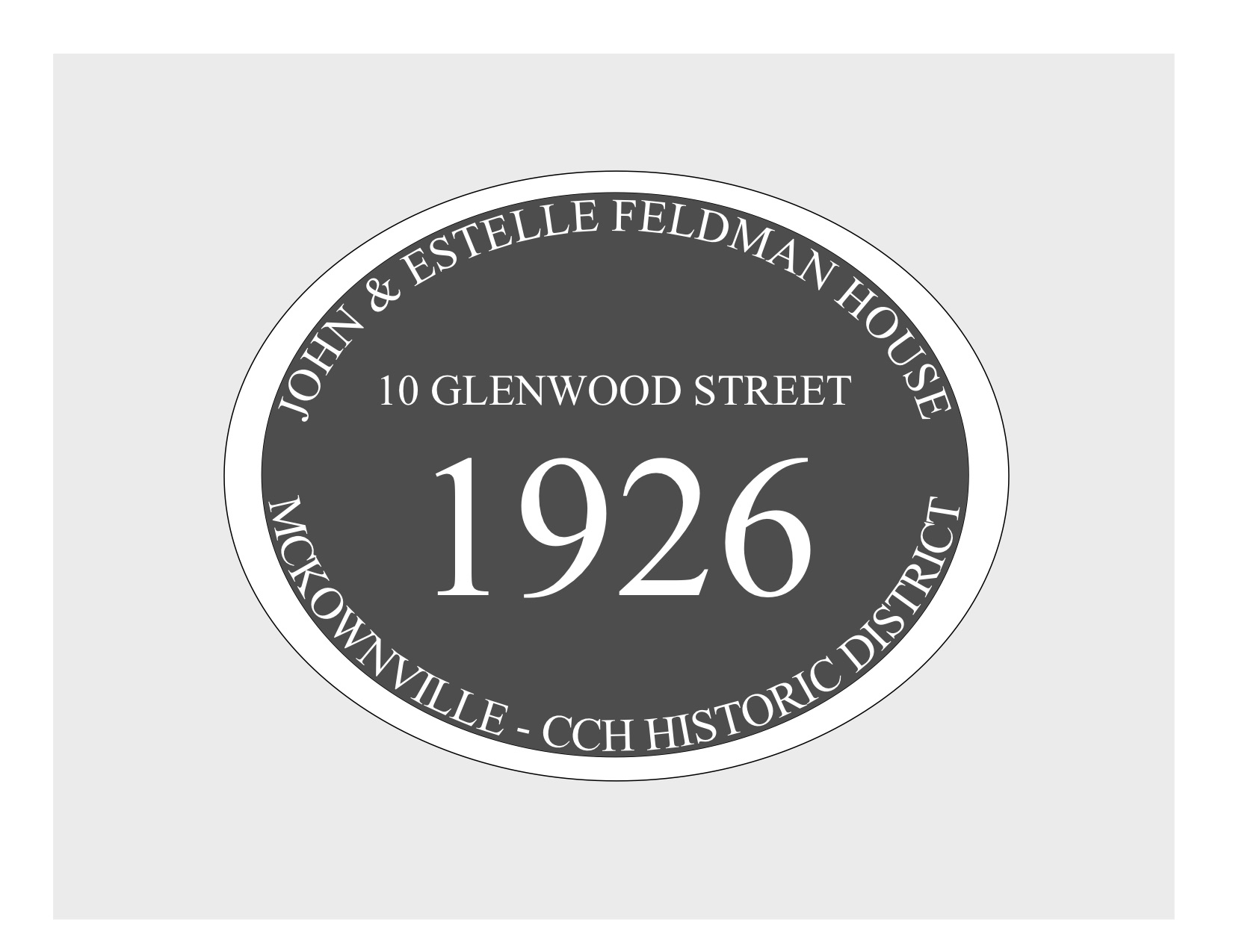 house
plaque draft design McKownville CCH 10 Glenwood St
