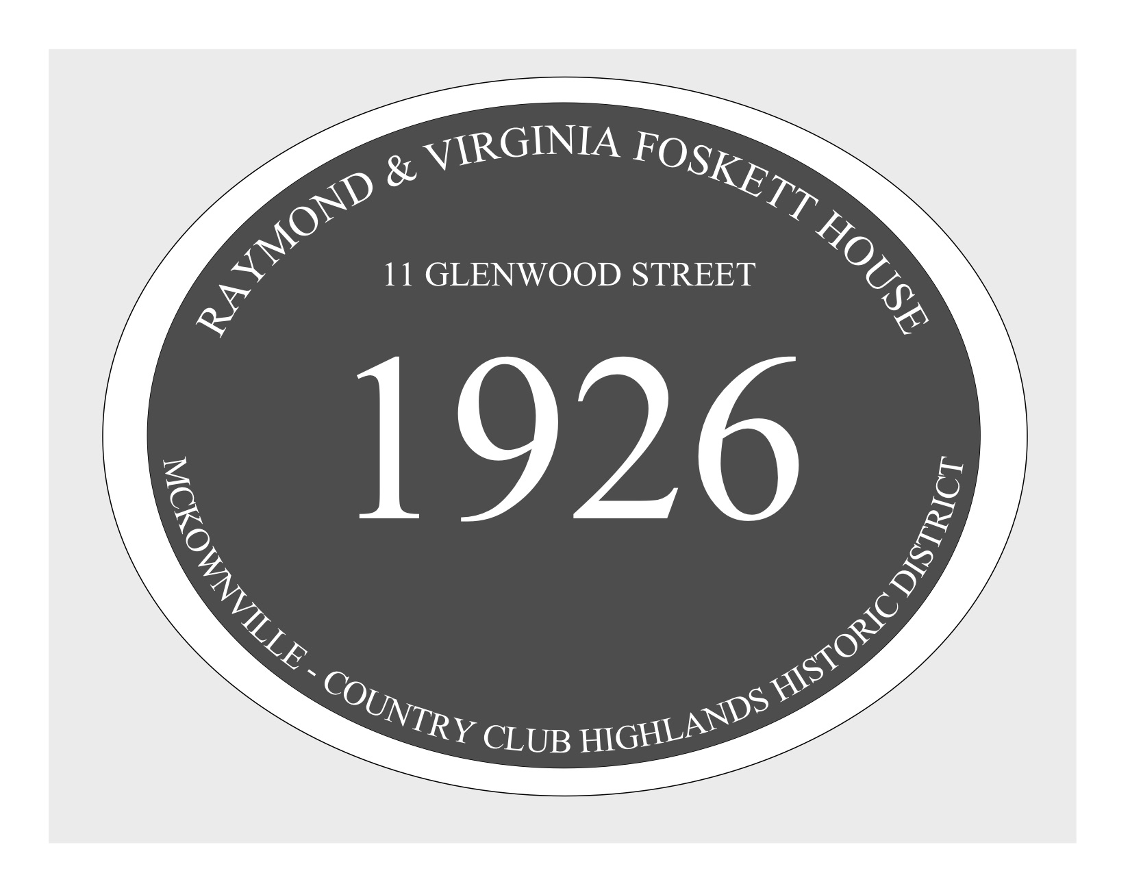 house
plaque draft design McKownville CCH 11 Glenwood St
