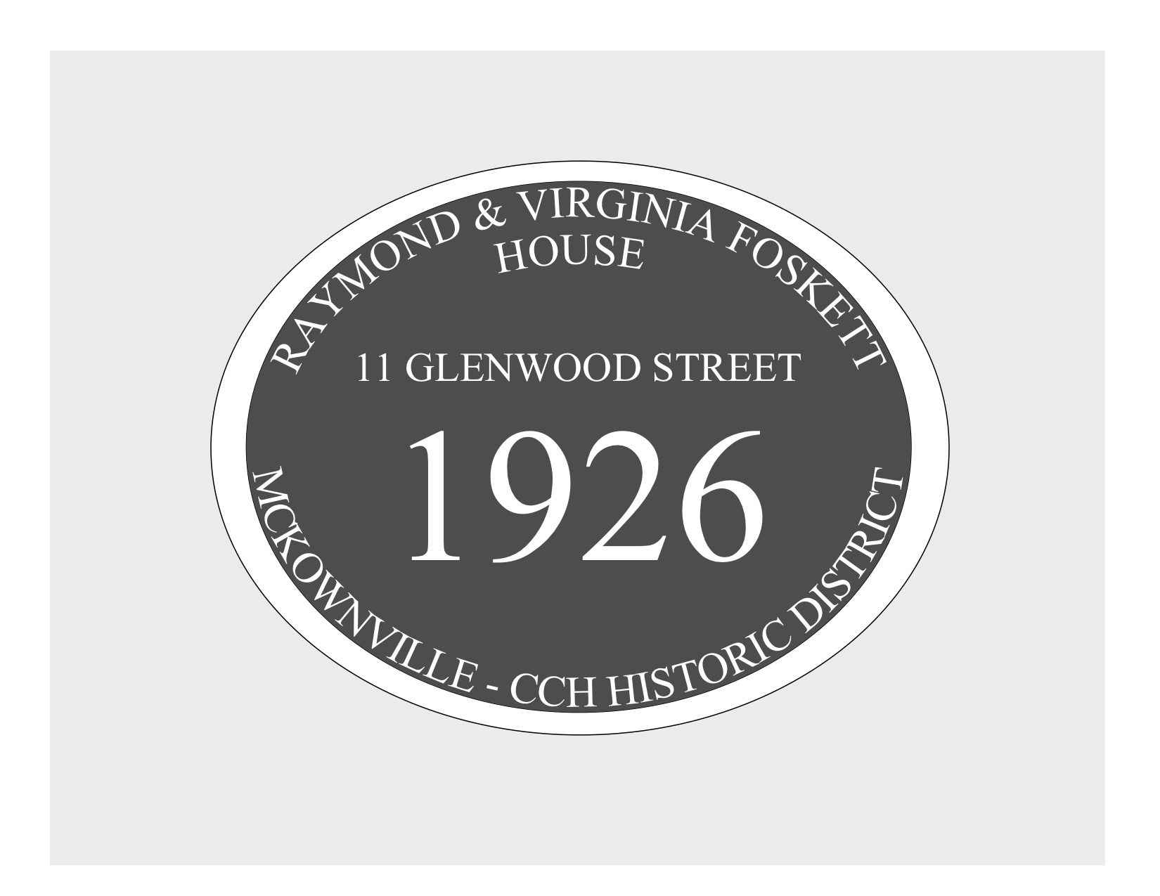 house
plaque draft design McKownville CCH 11 Glenwood St