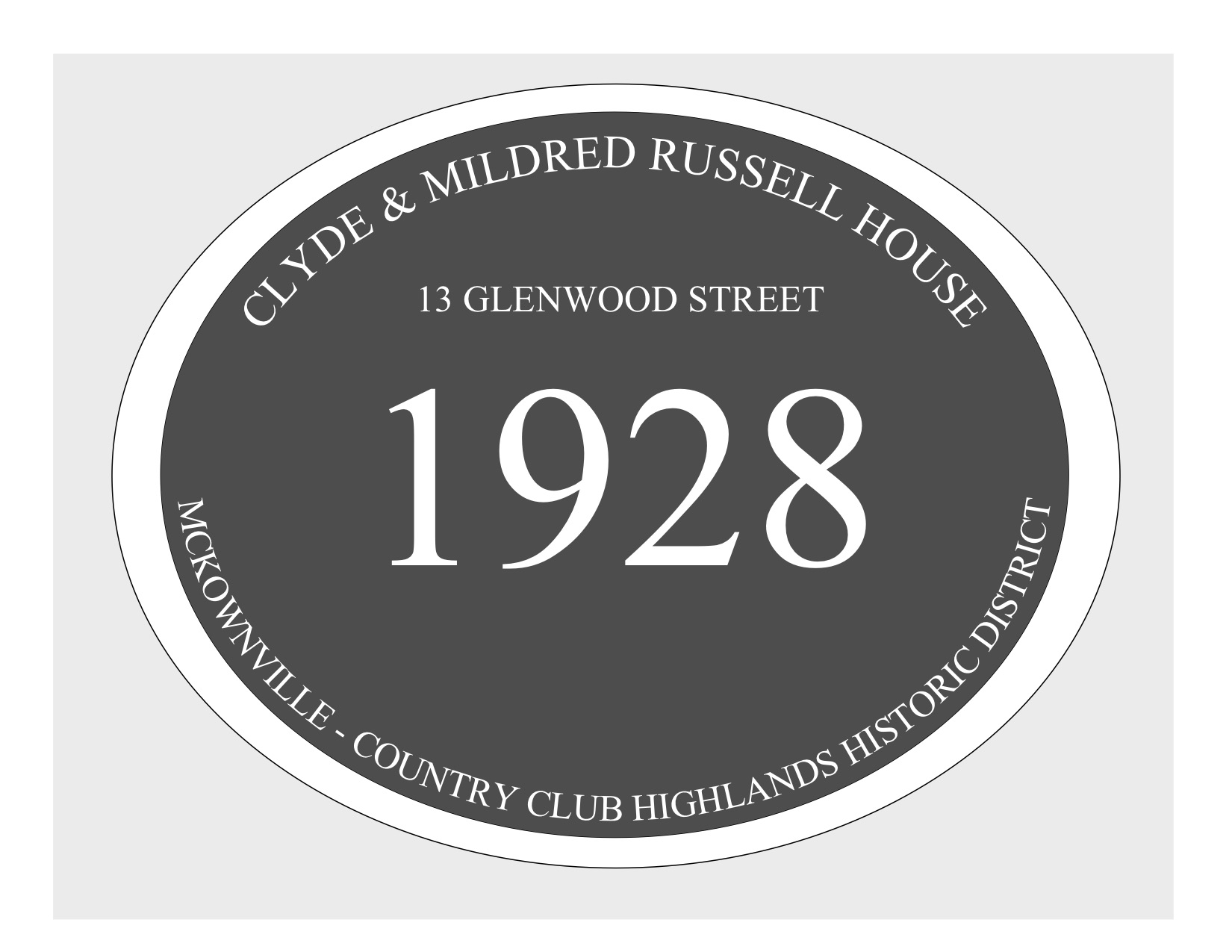 house
plaque draft design McKownville CCH 13 Glenwood St