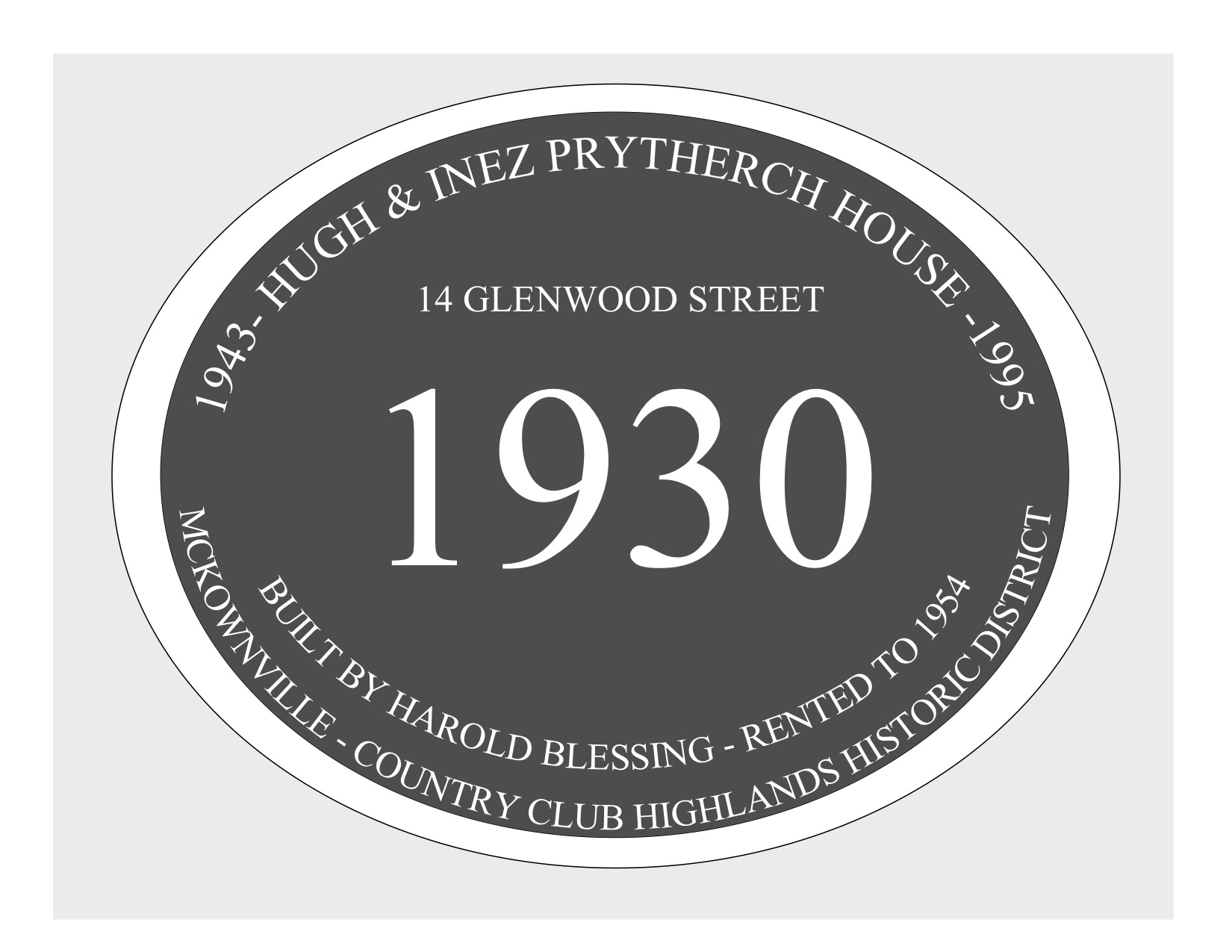 house
plaque draft design McKownville CCH 14 Glenwood St