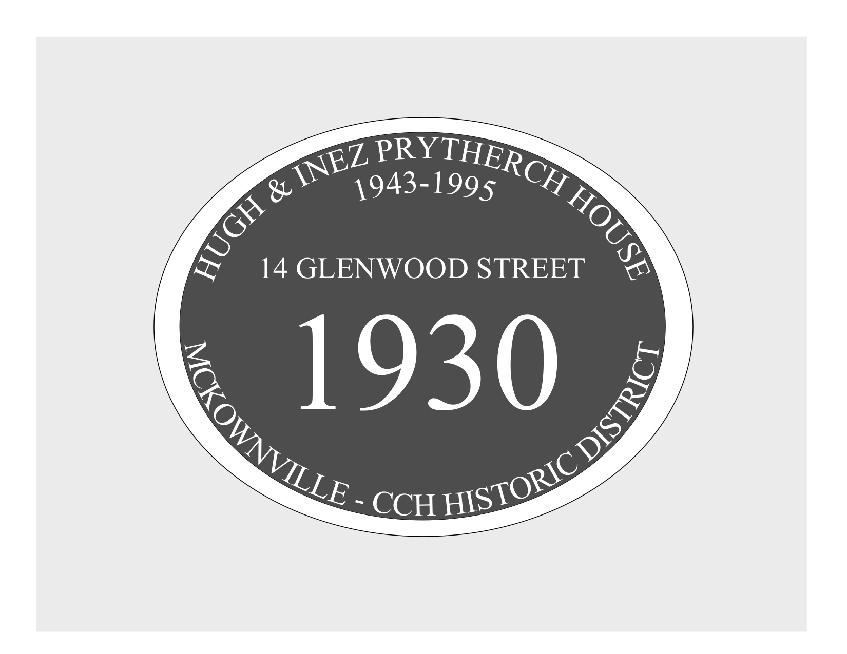 house
plaque draft design McKownville CCH 14 Glenwood St