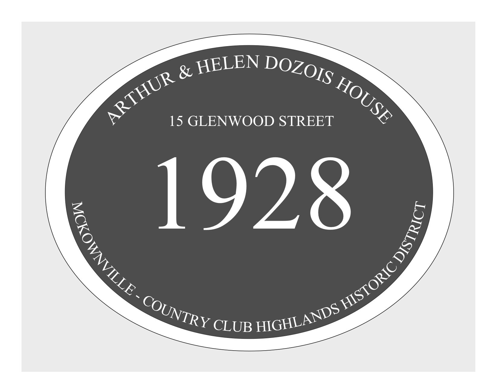 house
plaque draft design McKownville CCH 15 Glenwood St