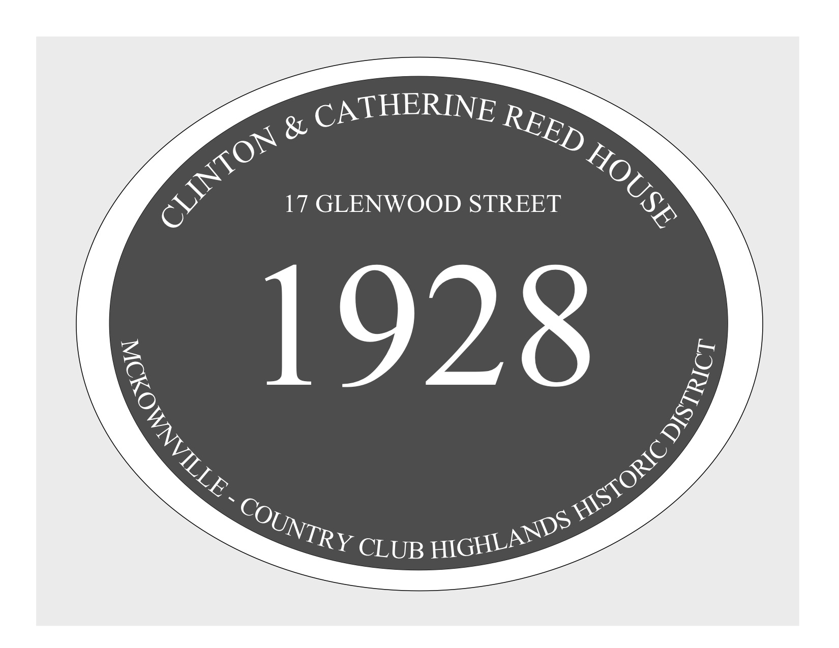 house
plaque draft design McKownville CCH 17 Glenwood St