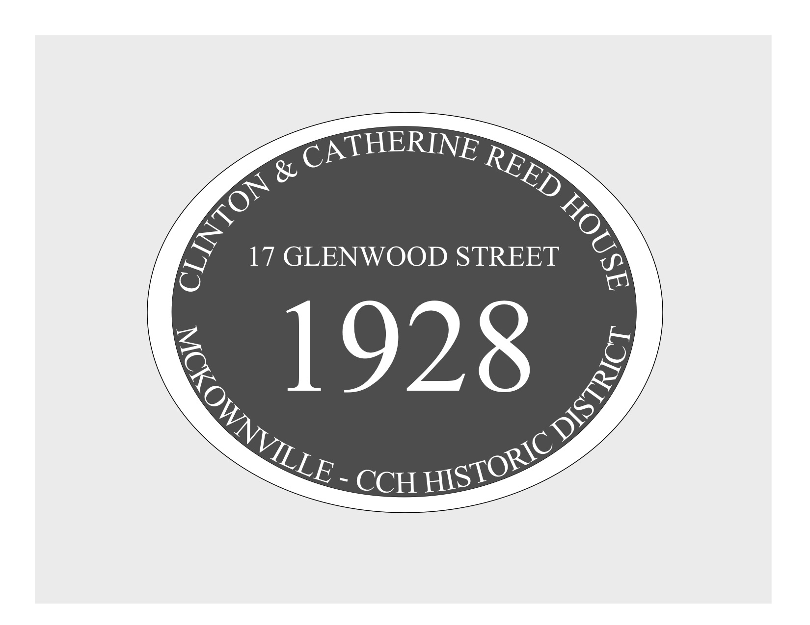 house
plaque draft design McKownville CCH 17 Glenwood St