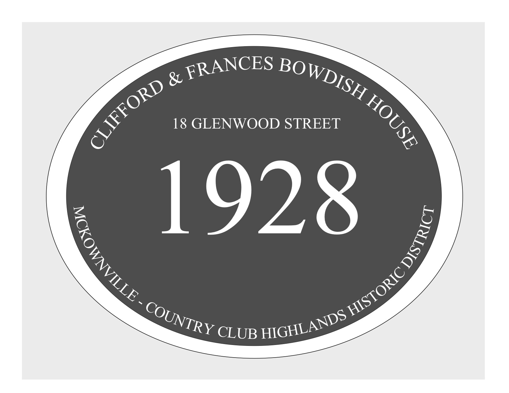 house
plaque draft design McKownville CCH 18 Glenwood St
