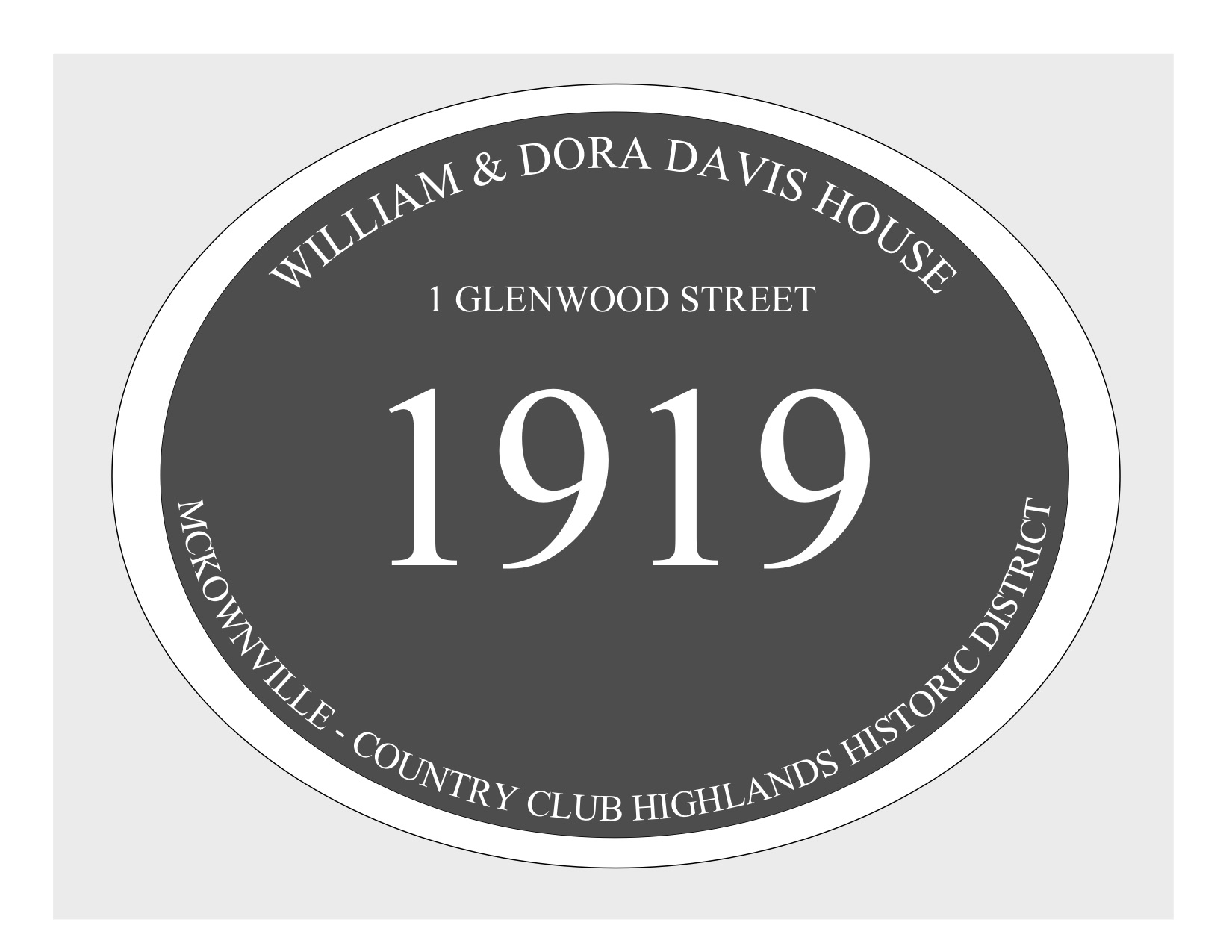 house
plaque draft design McKownville CCH 1 Glenwood St
