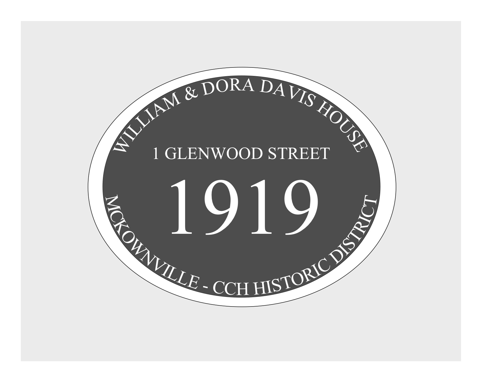 house
plaque draft design McKownville CCH 1 Glenwood St