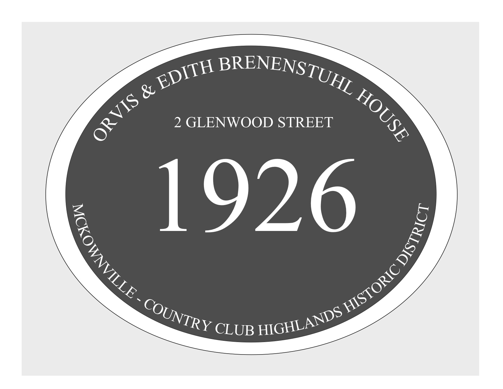 house
plaque draft design McKownville CCH 2 Glenwood St