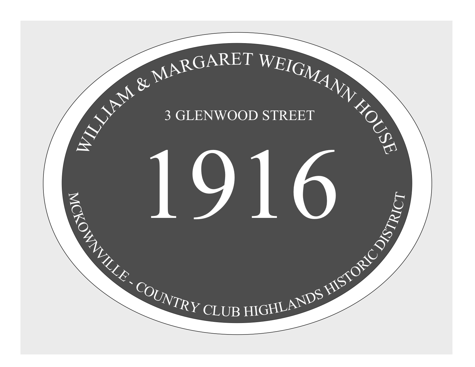 house
plaque draft design McKownville CCH 3 Glenwood St