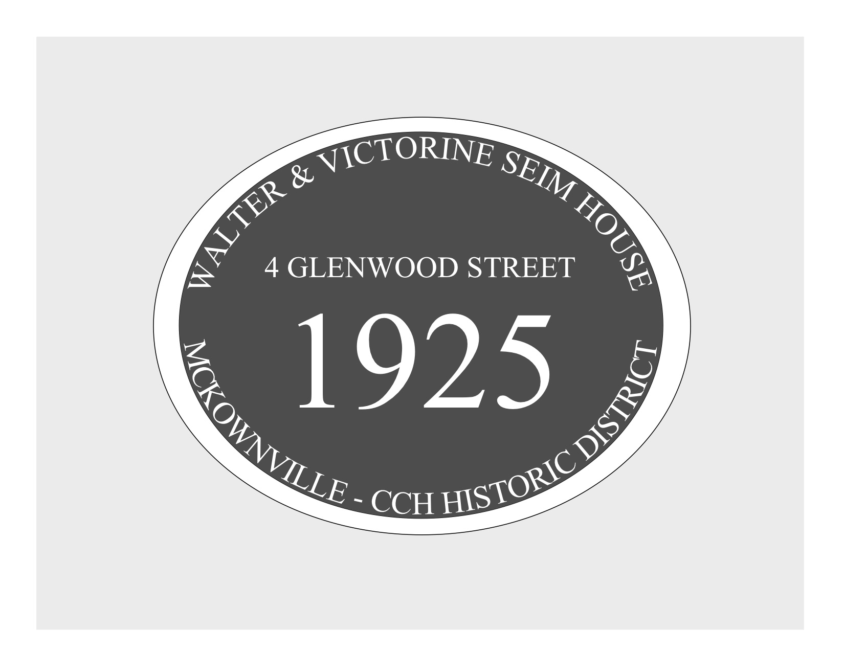 house
plaque draft design McKownville CCH 4 Glenwood St