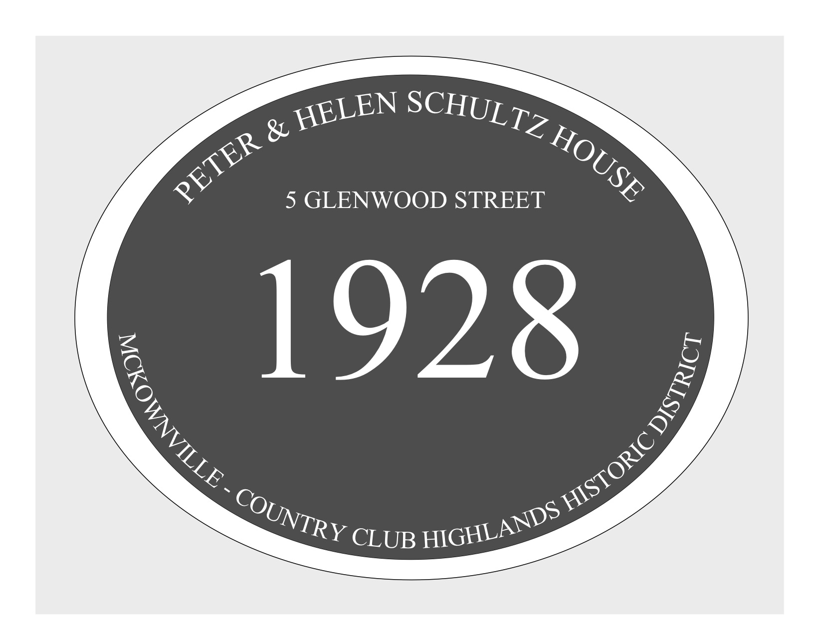 house
plaque draft design McKownville CCH 5 Glenwood St