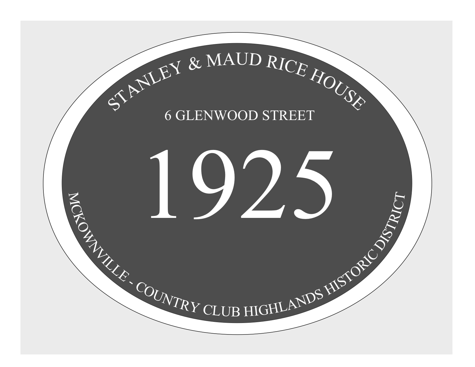 house
plaque draft design McKownville CCH 6 Glenwood St
