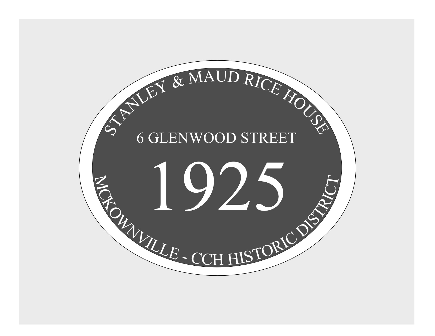 house
plaque draft design McKownville CCH 6 Glenwood St