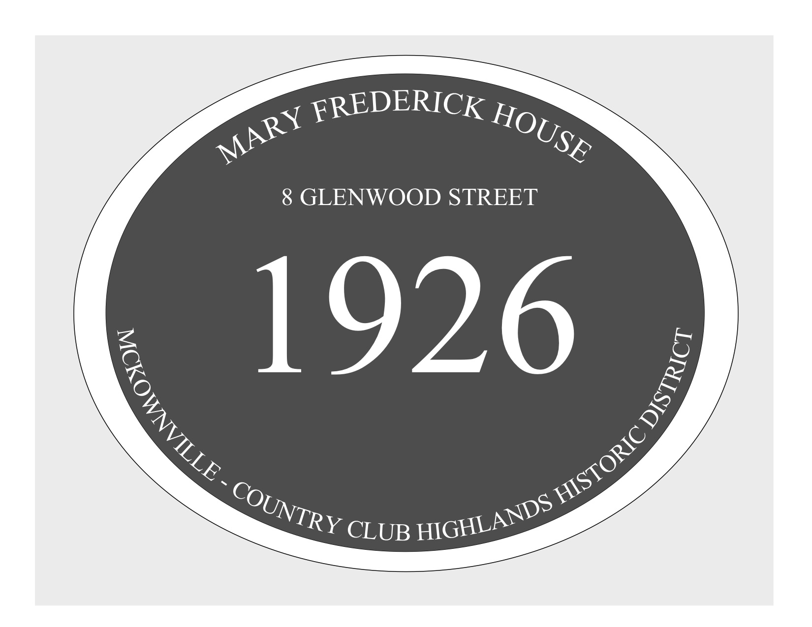 house
plaque draft design McKownville CCH 8 Glenwood St