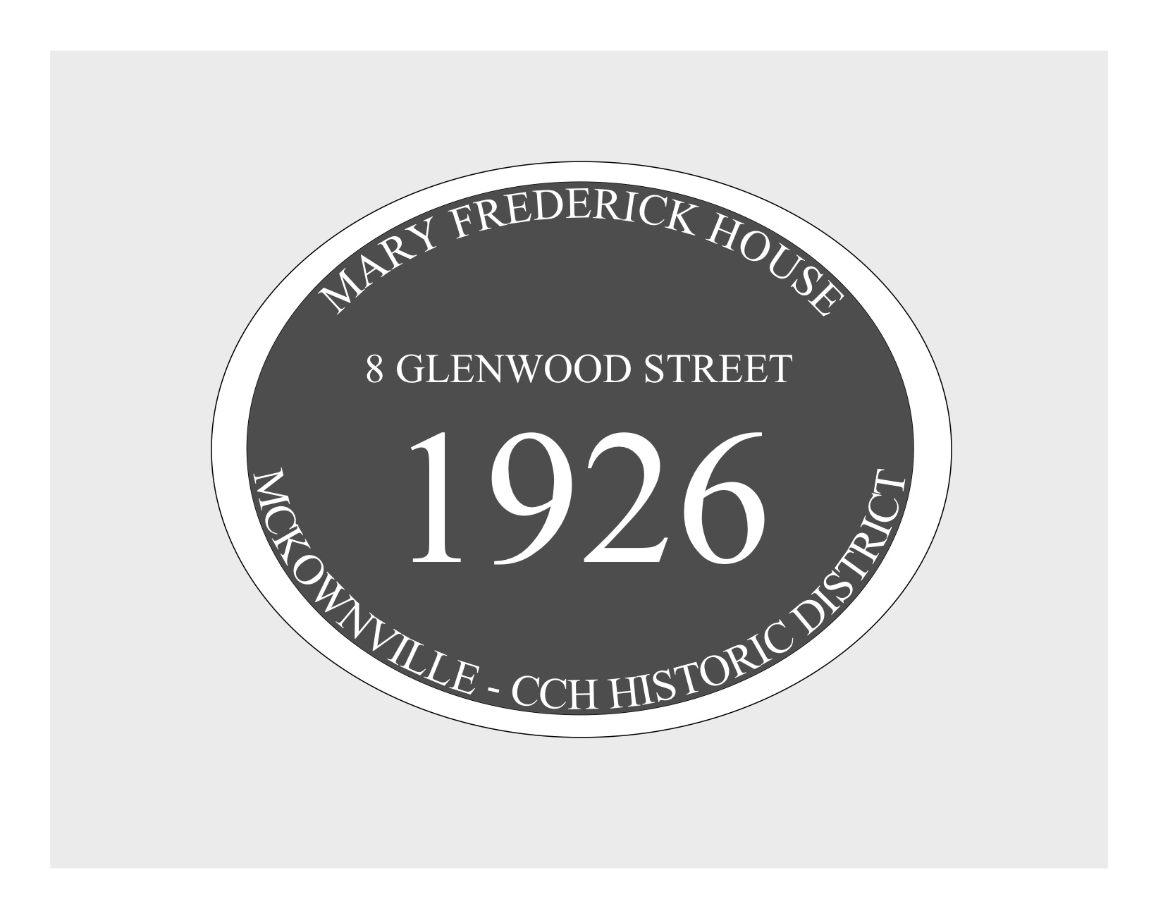 house
plaque draft design McKownville CCH 8 Glenwood St
