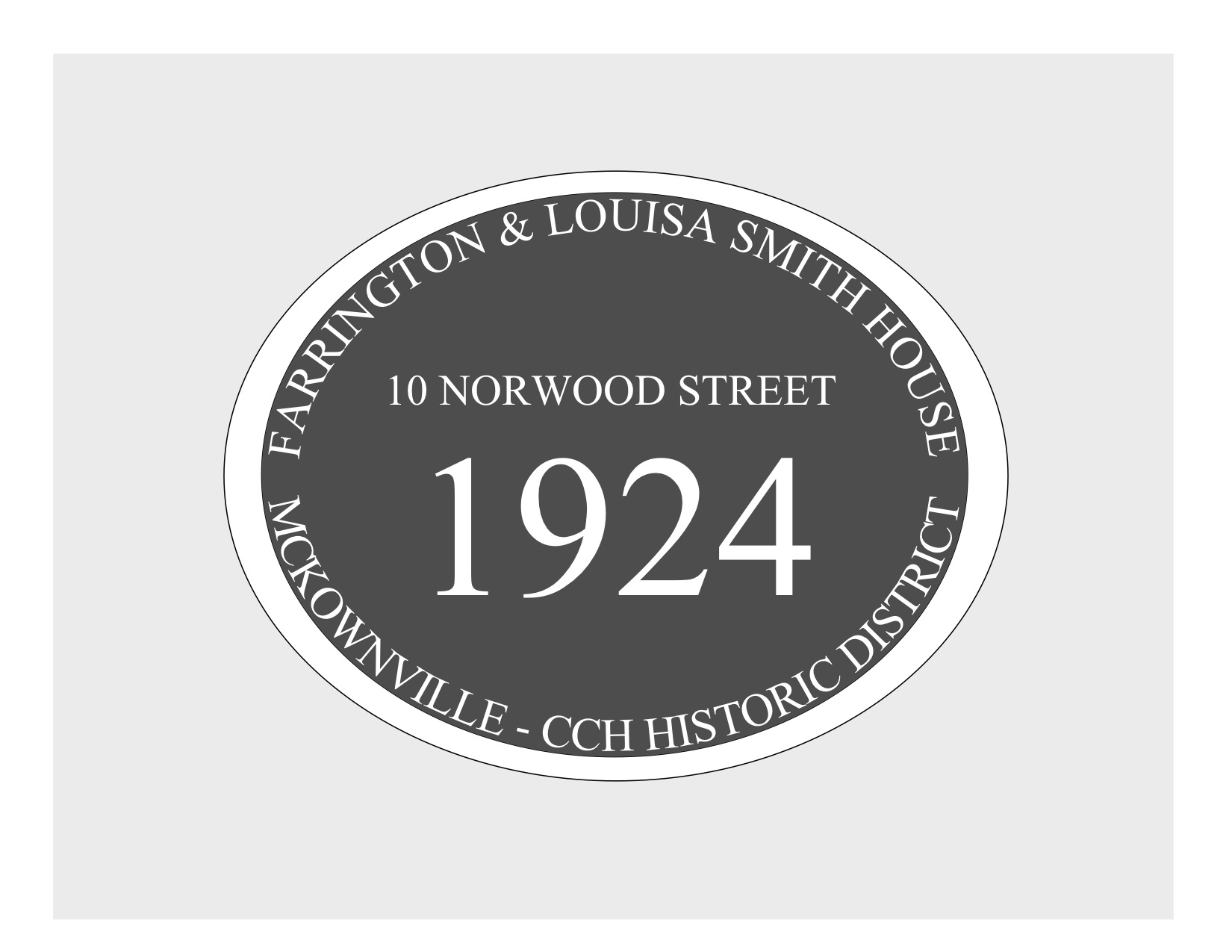 house
plaque draft design McKownville CCH 10 Norwood St
