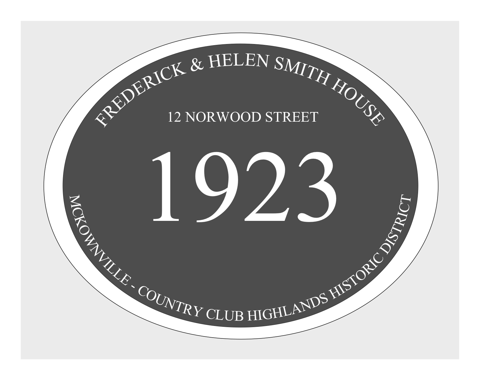 house
plaque draft design McKownville CCH 12 Norwood St