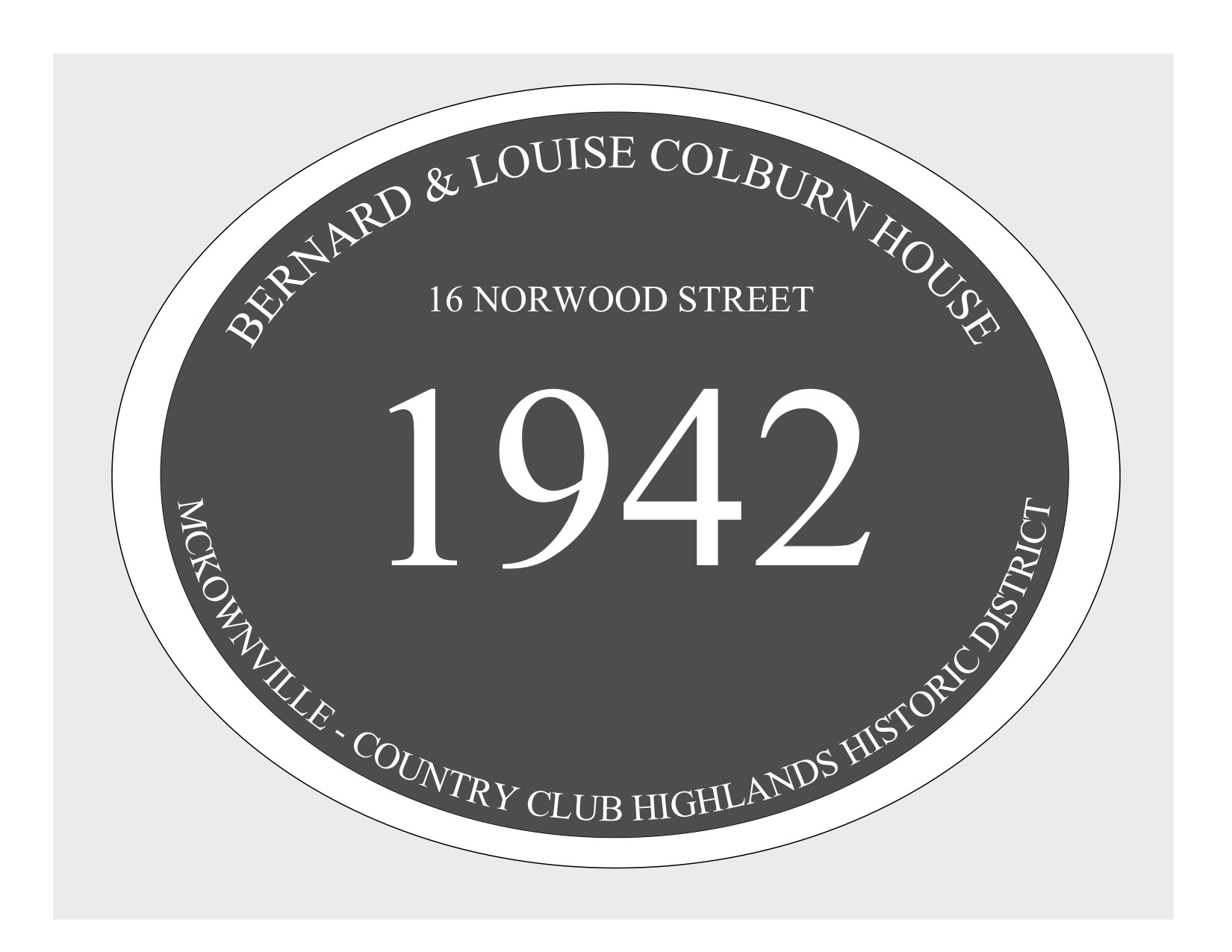 house
plaque draft design McKownville CCH 16 Norwood St