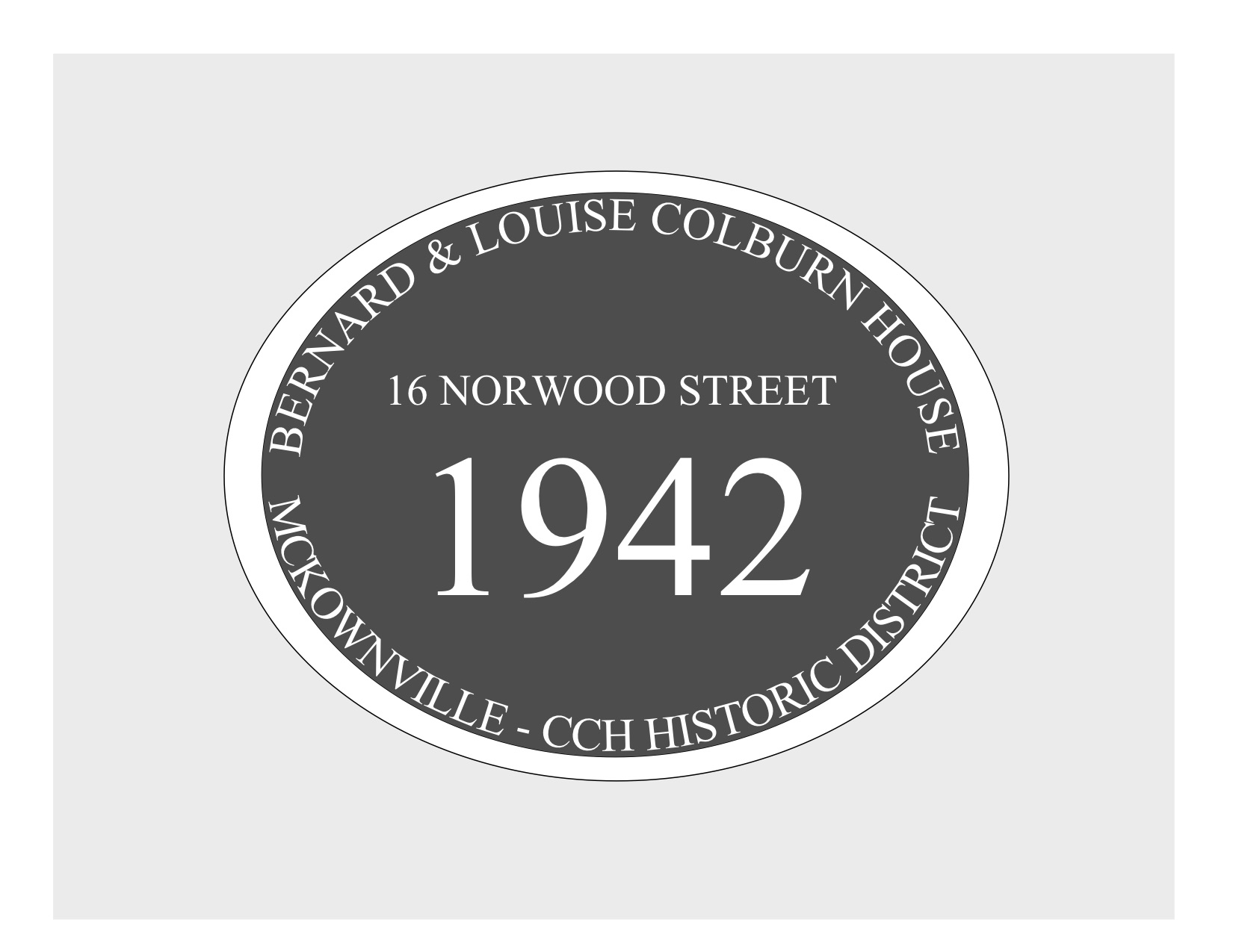 house
plaque draft design McKownville CCH 16 Norwood St