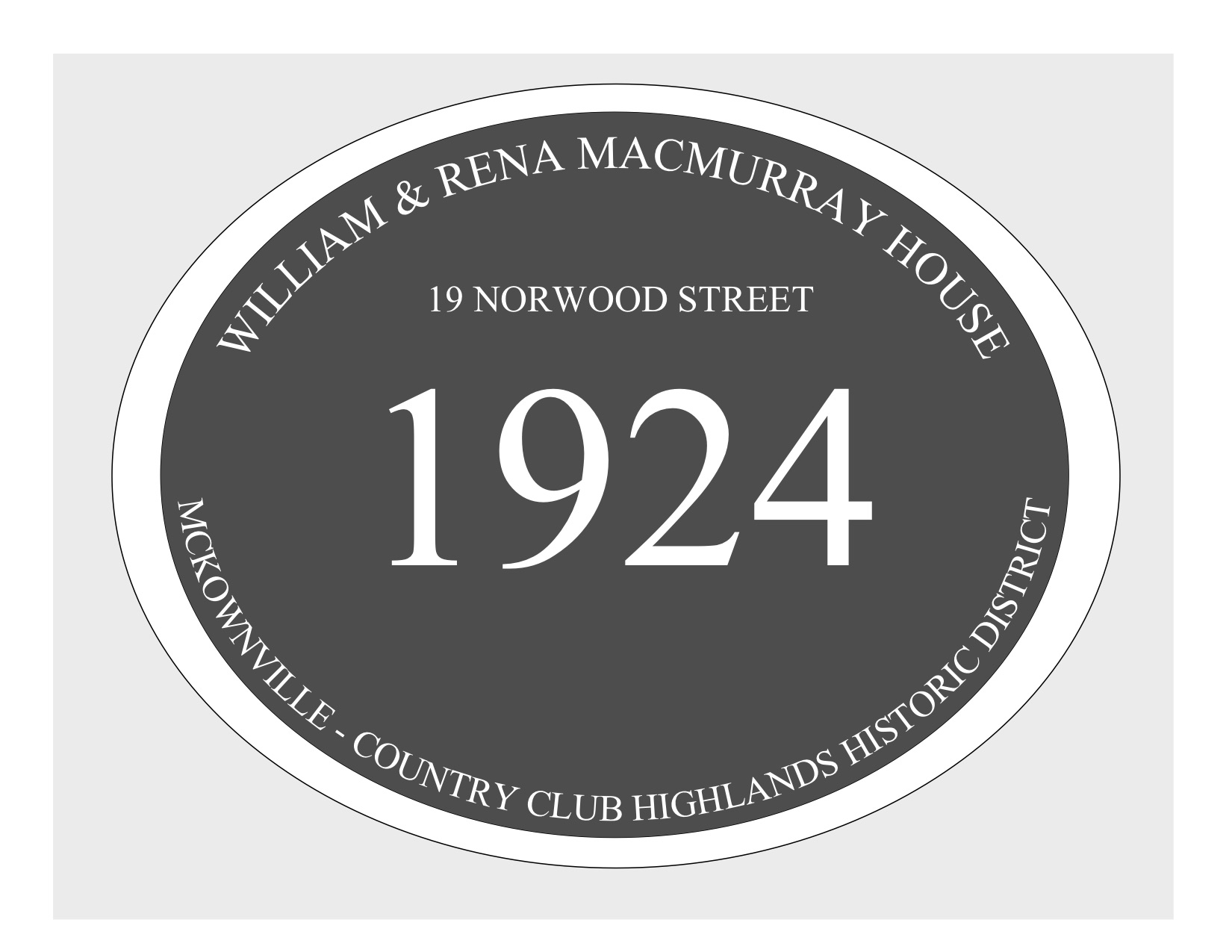 house
plaque draft design McKownville CCH 19 Norwood St