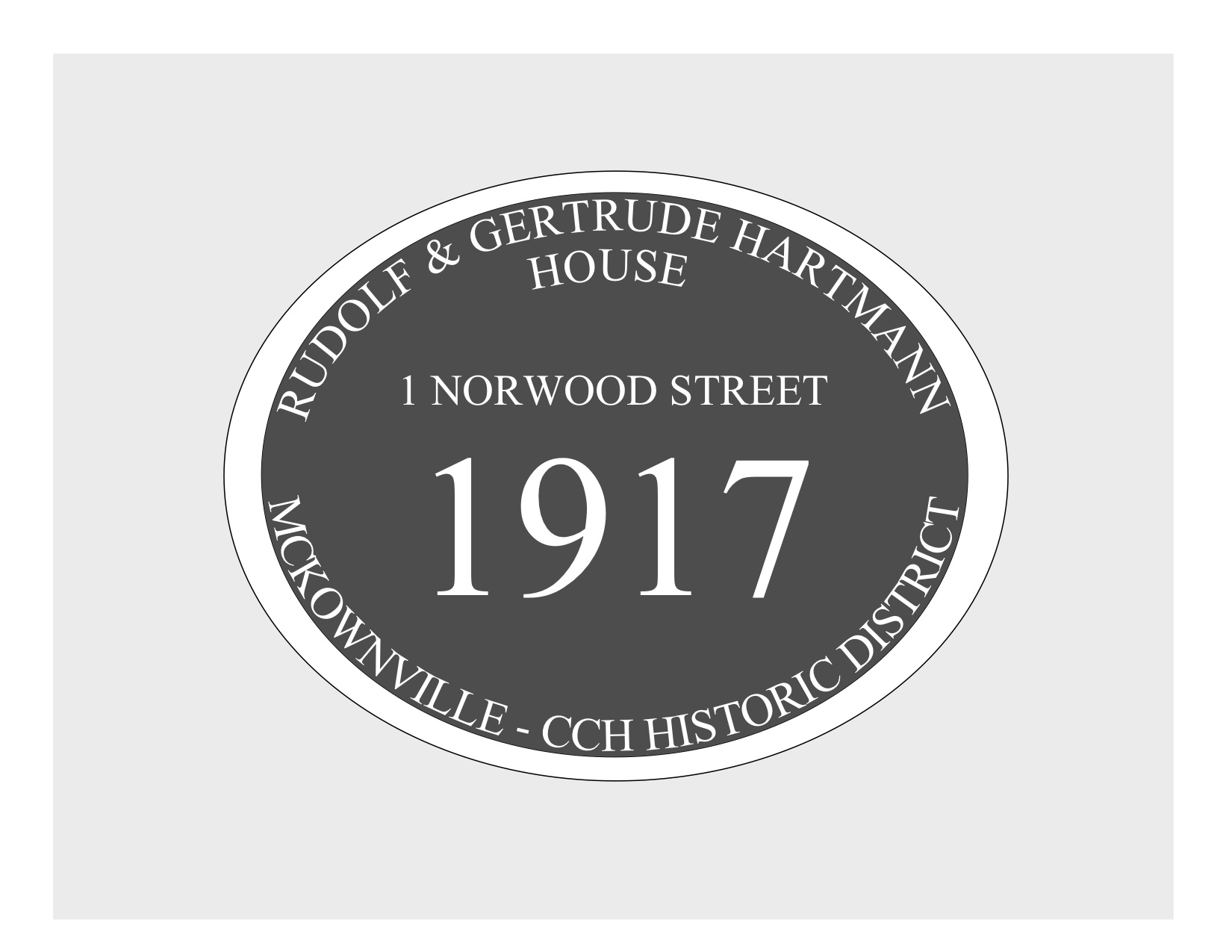 house
plaque draft design McKownville CCH 1 Norwood St
