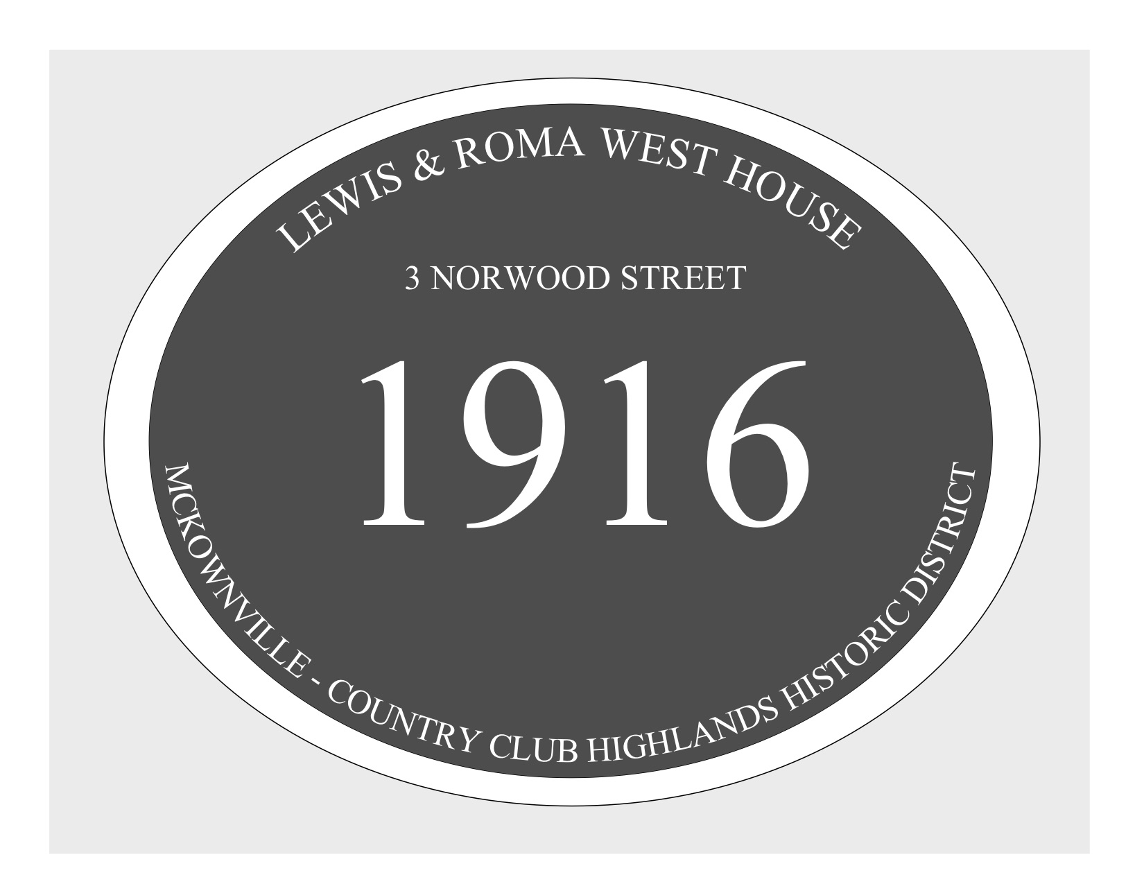 house plaque
draft design McKownville CCH 3 Norwood St