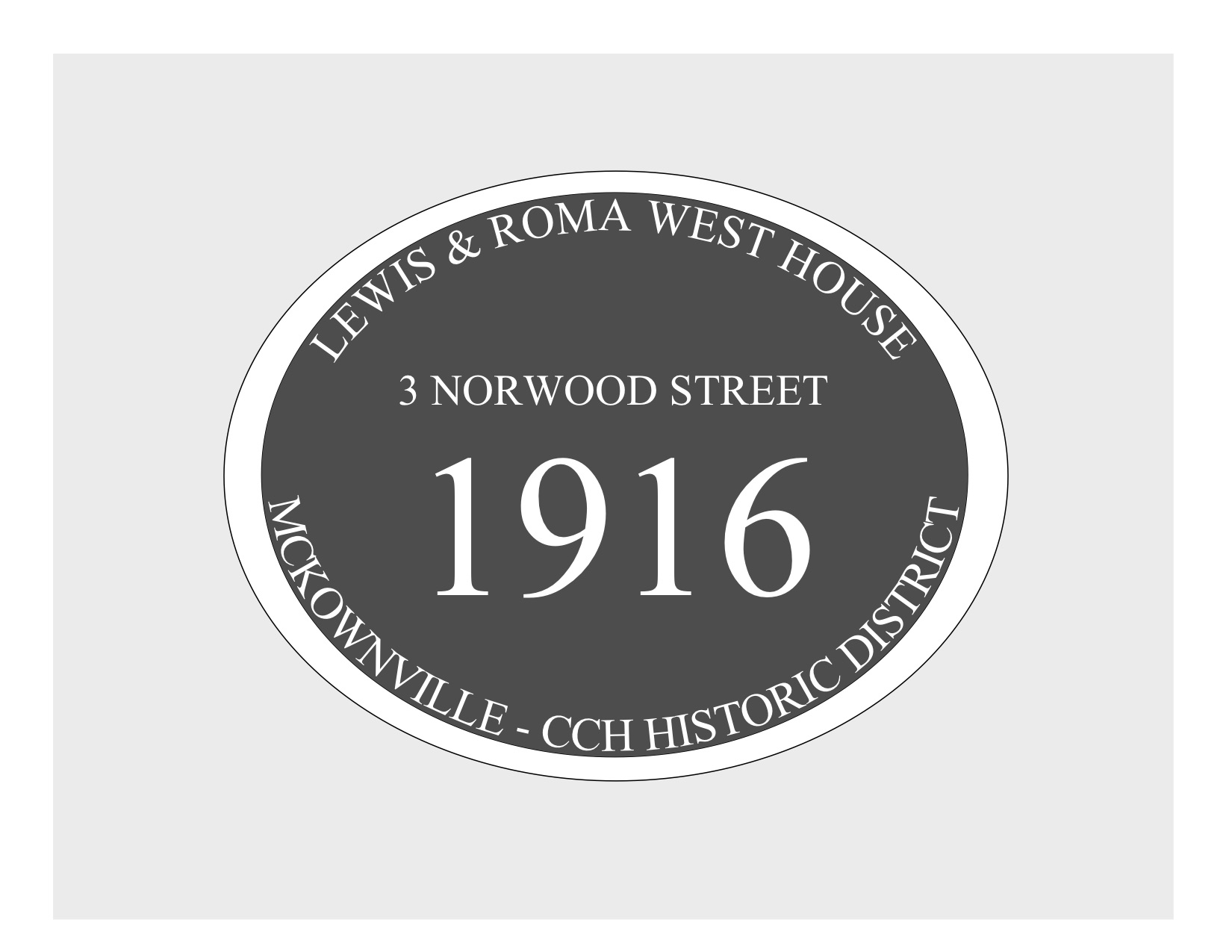 house
plaque draft design McKownville CCH 3 Norwood St