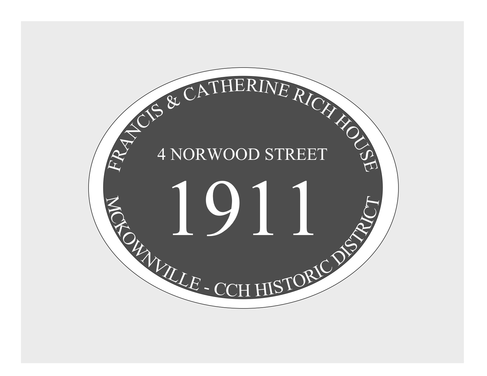 house
plaque draft design McKownville CCH 4 Norwood St