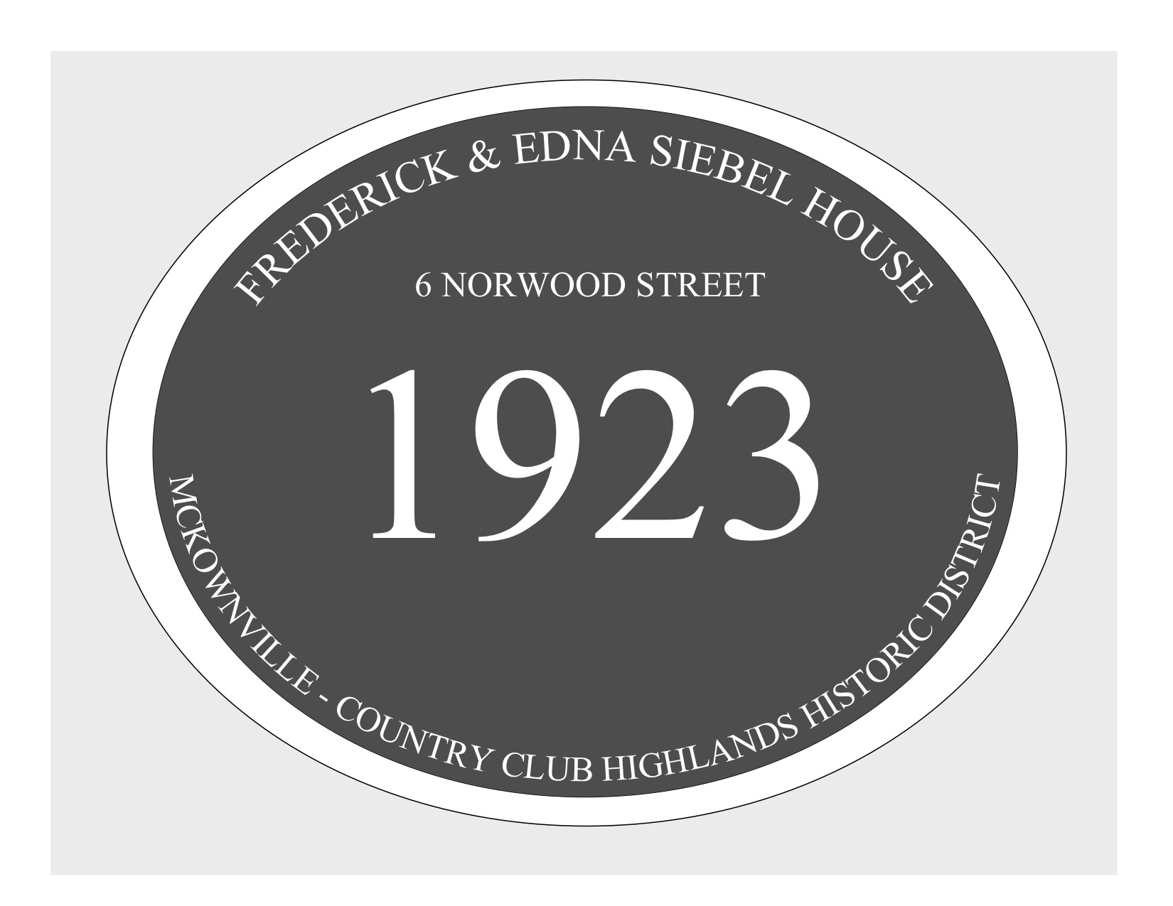 house plaque
draft design McKownville CCH 6 Norwood St