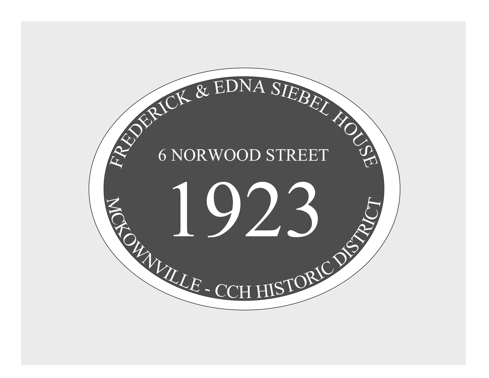 house
plaque draft design McKownville CCH 6 Norwood St