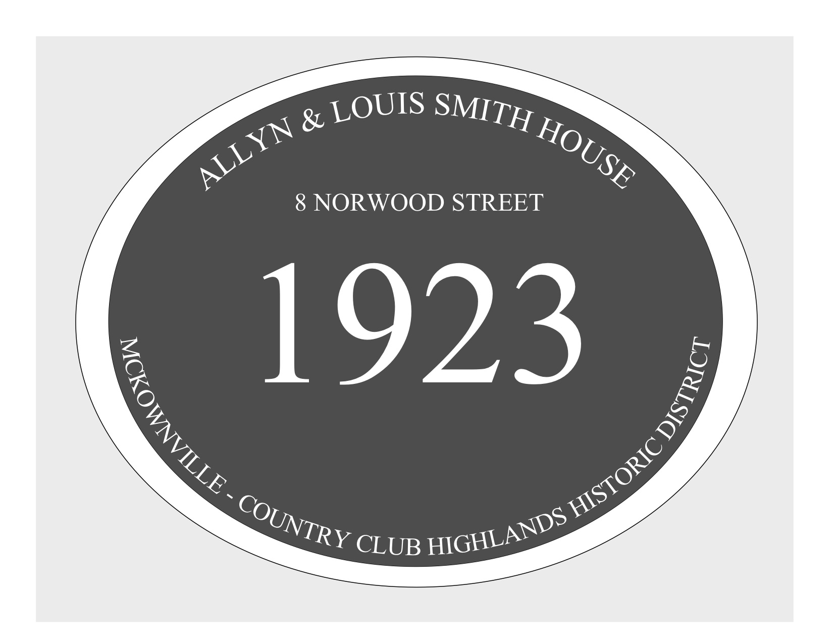 house plaque
draft design McKownville CCH 8 Norwood St